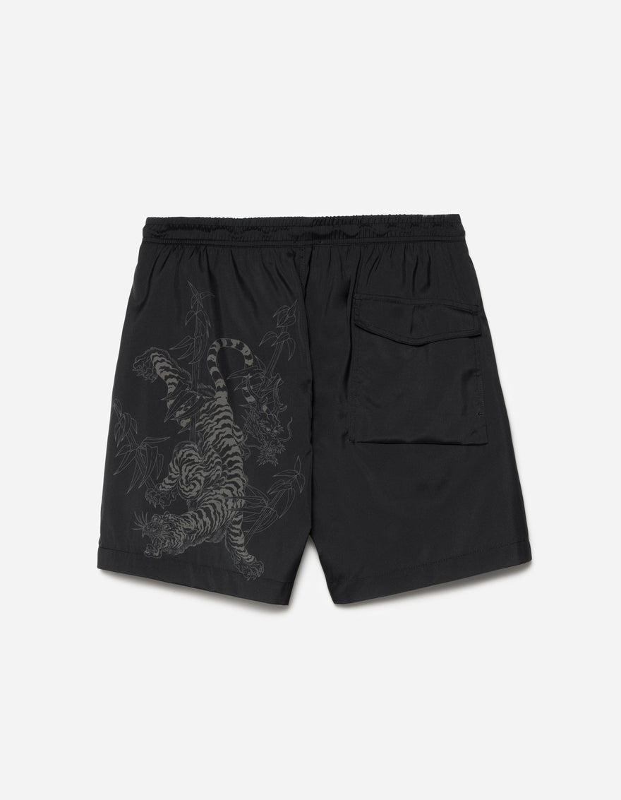 1274 Bamboo Tiger Swim Shorts Black