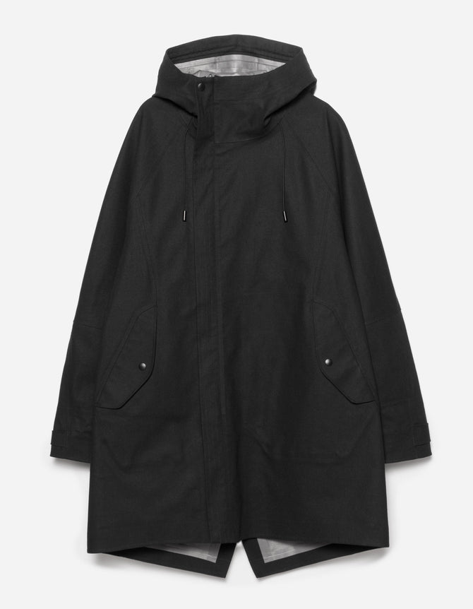 1450 Asym Mid Parka Black