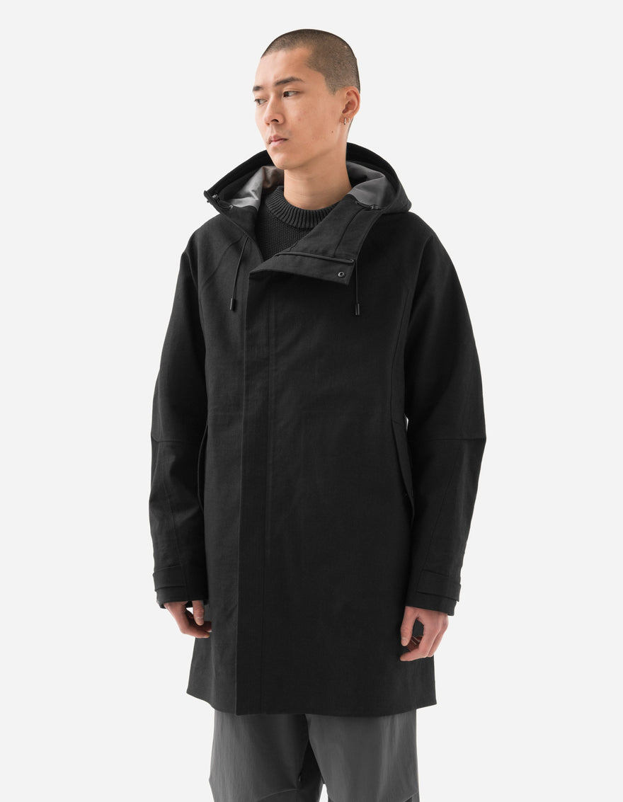 1450 Asym Mid Parka Black