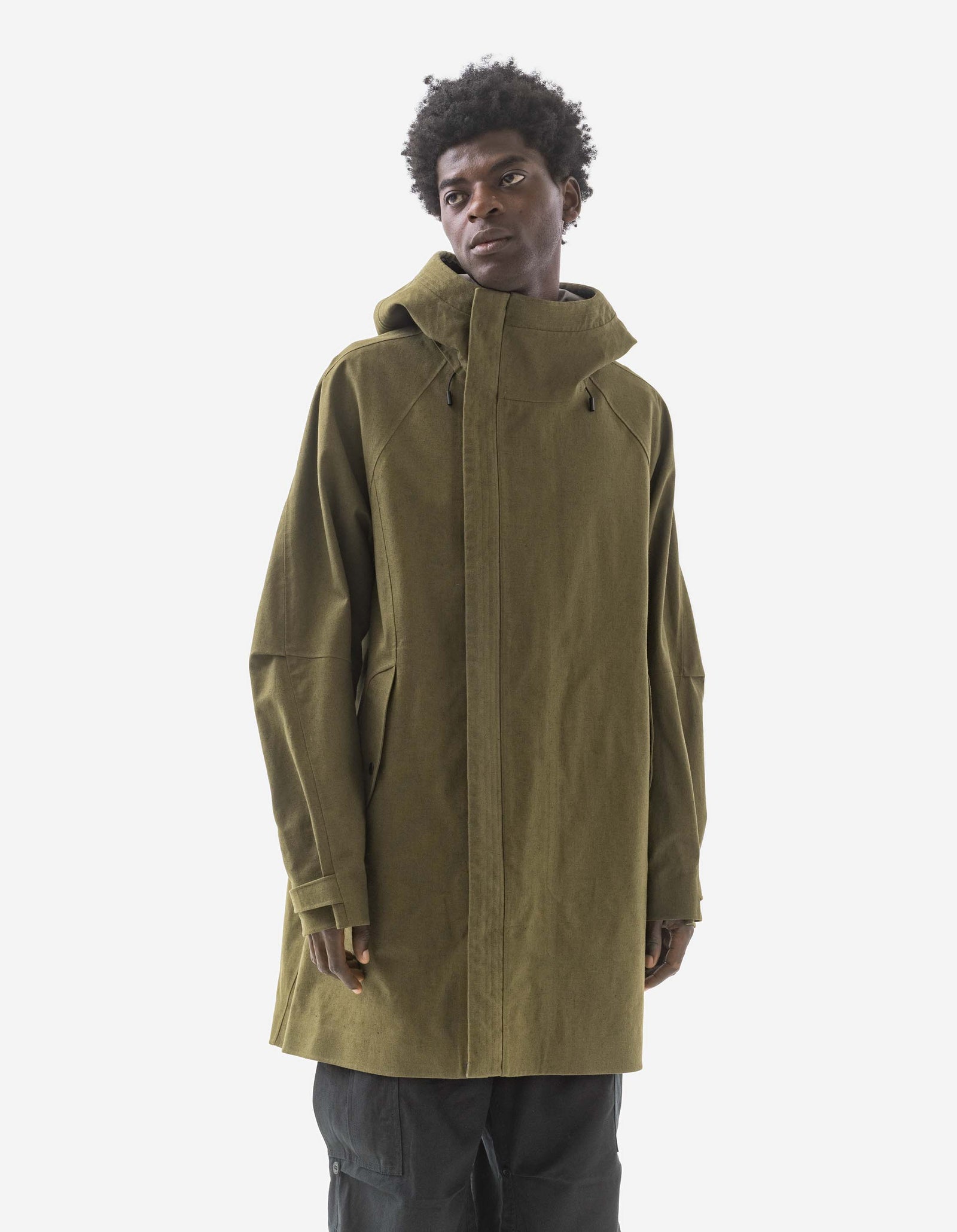 1450 Asym Mid Parka Olive