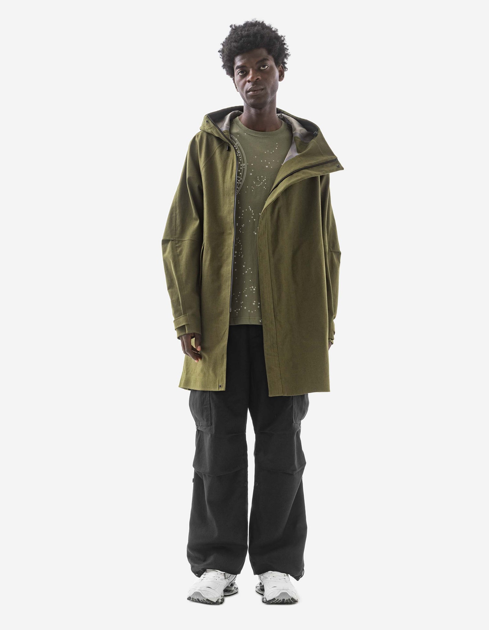 1450 Asym Mid Parka Olive