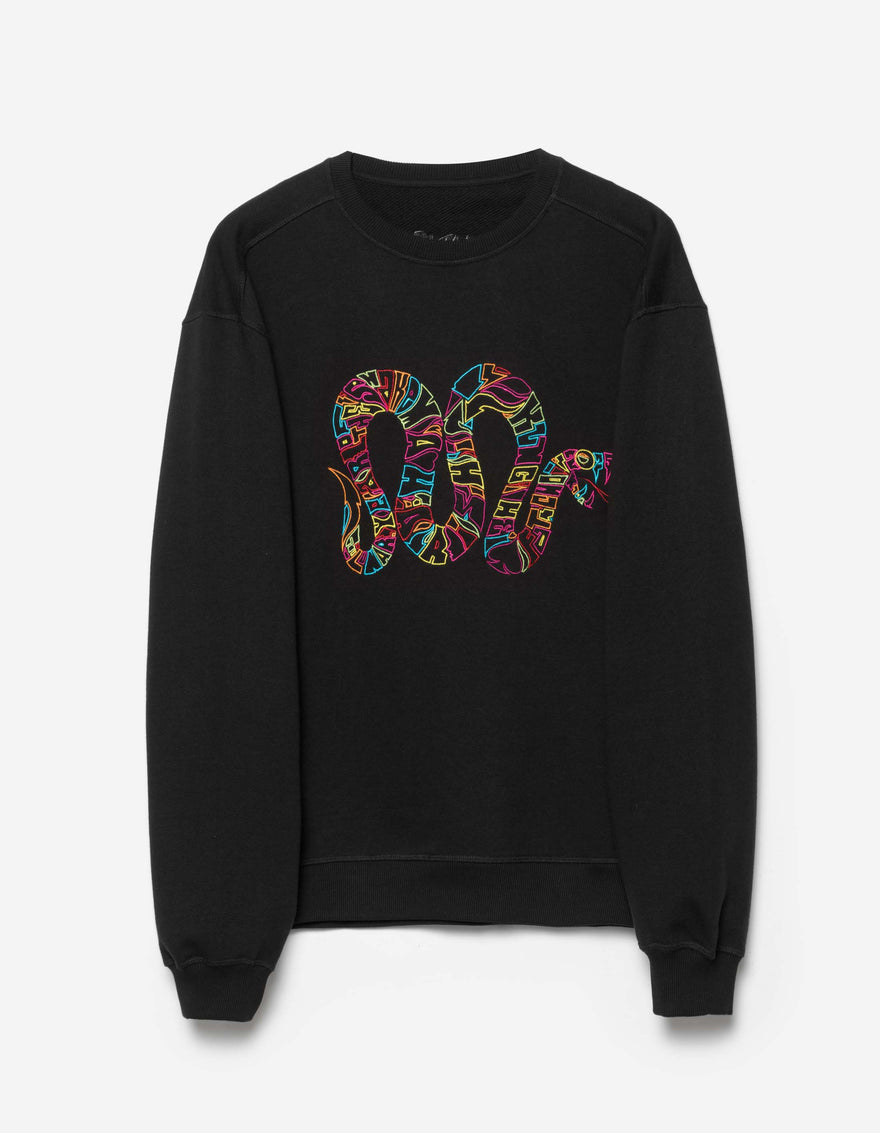 1539 Kay One Year of the Snake Crew Sweat Black