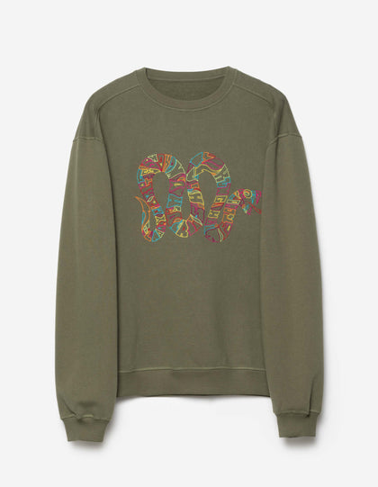 1539 Kay One Year of the Snake Crew Sweat Olive OG-107F