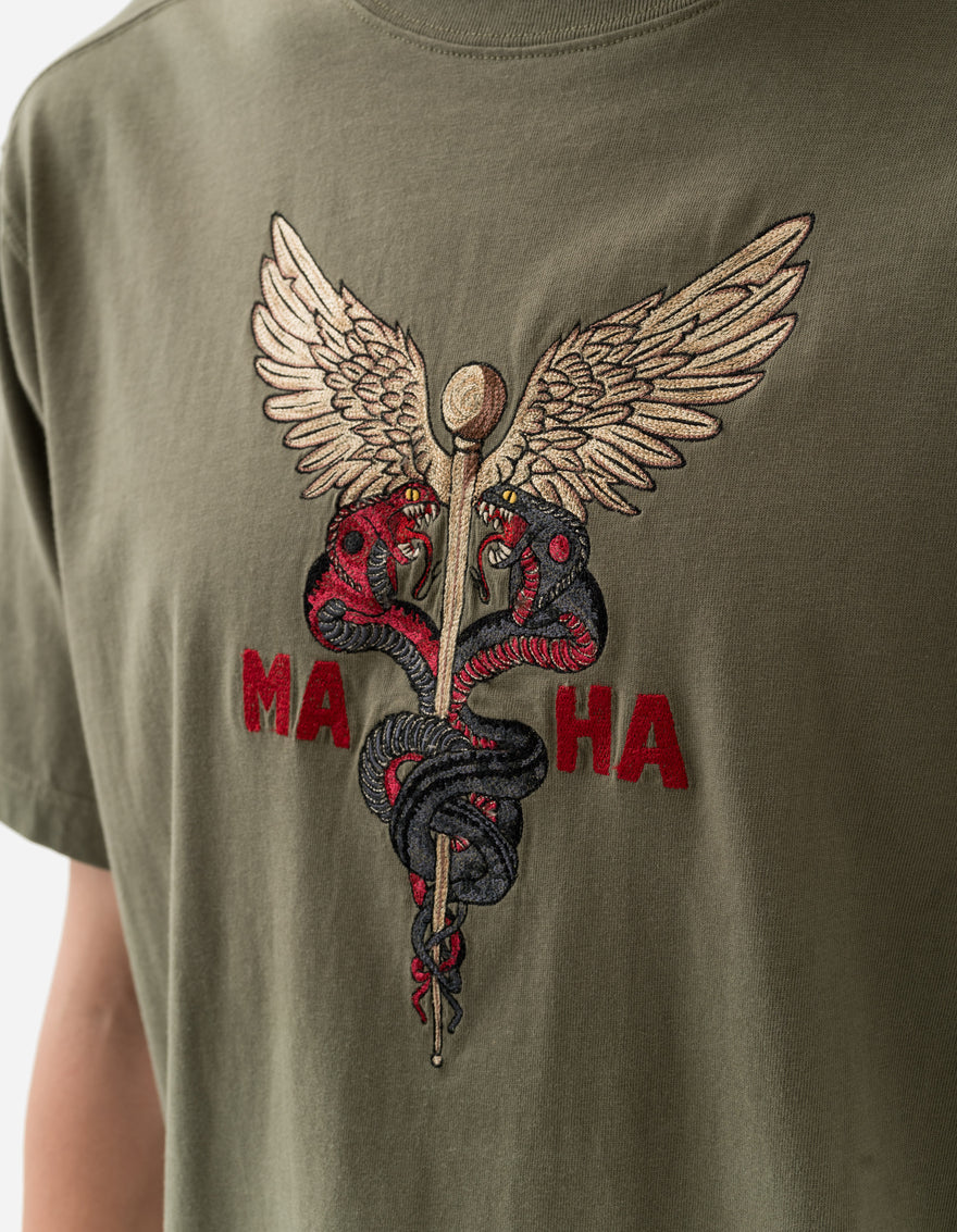 6012 Caduceus Monk T-Shirt Olive OG-107F