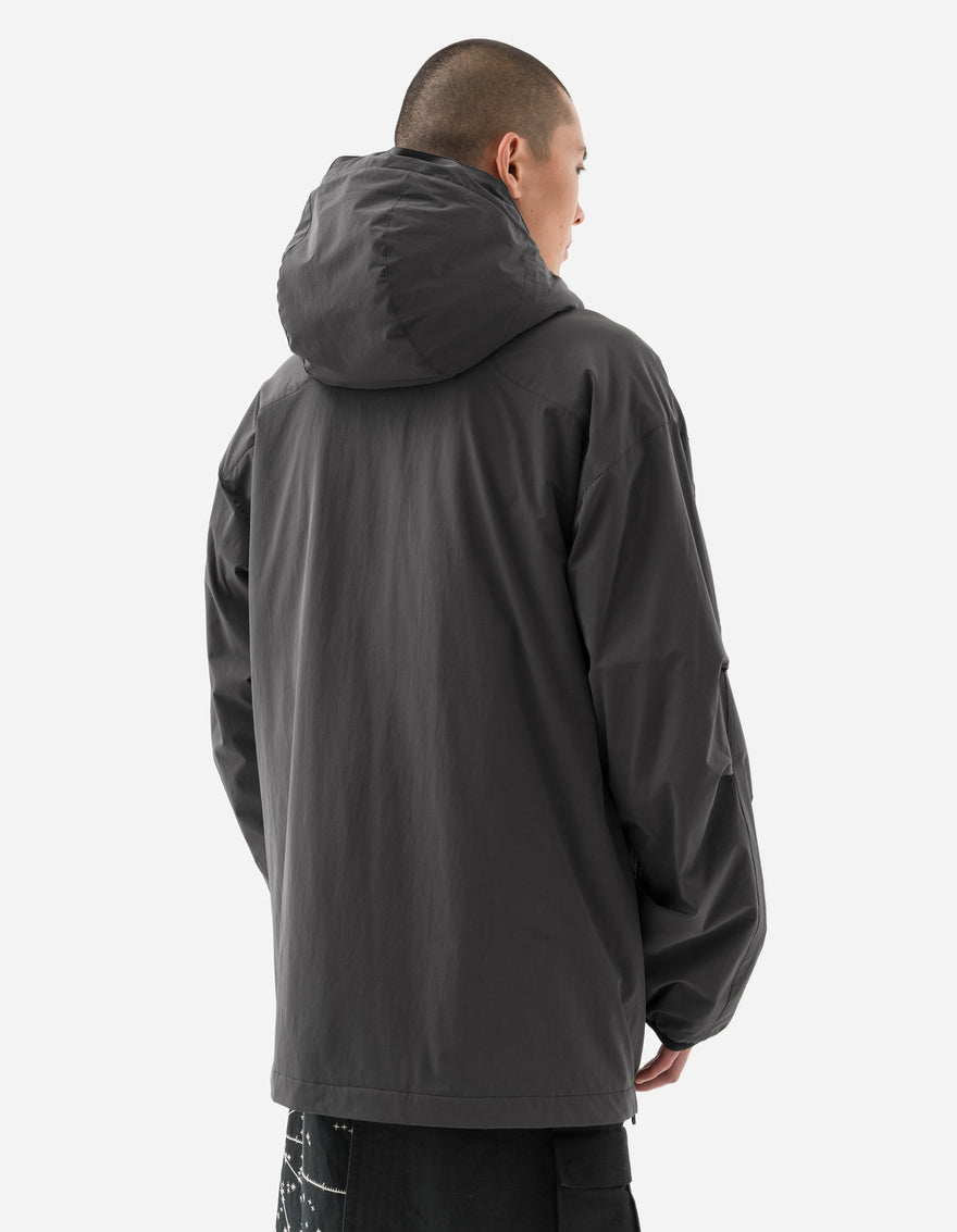 6023 Oversized Asym Padded Hoody Charcoal