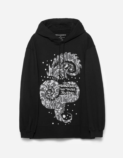 6125 Oversized Kormeleon Hooded Sweat Black/White