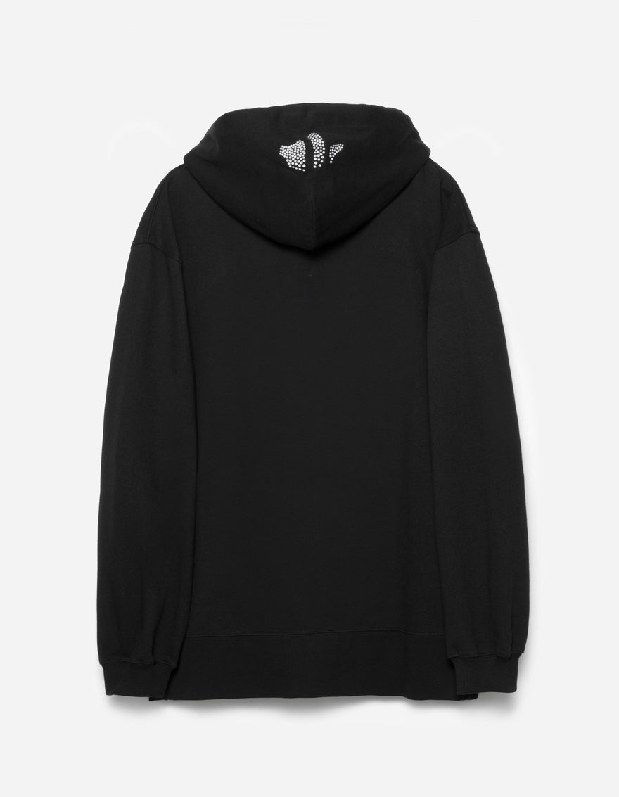 6125 Oversized Kormeleon Hooded Sweat Black/White