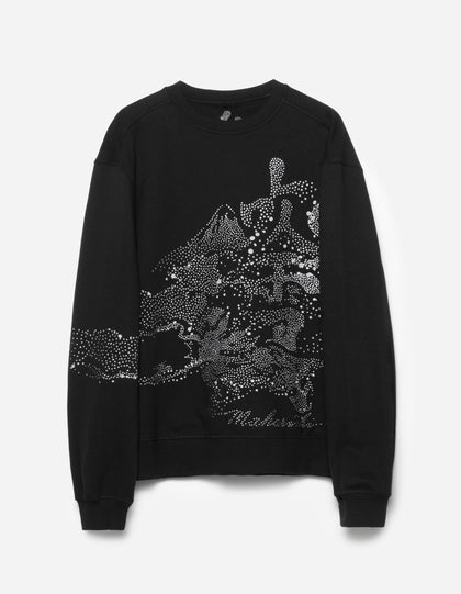 6128 Fubuki Dragon Crew Sweat Black