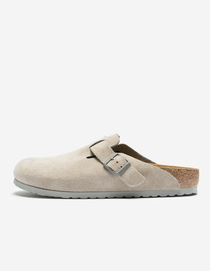 Birkenstock Boston Suede Leather Stone Coin