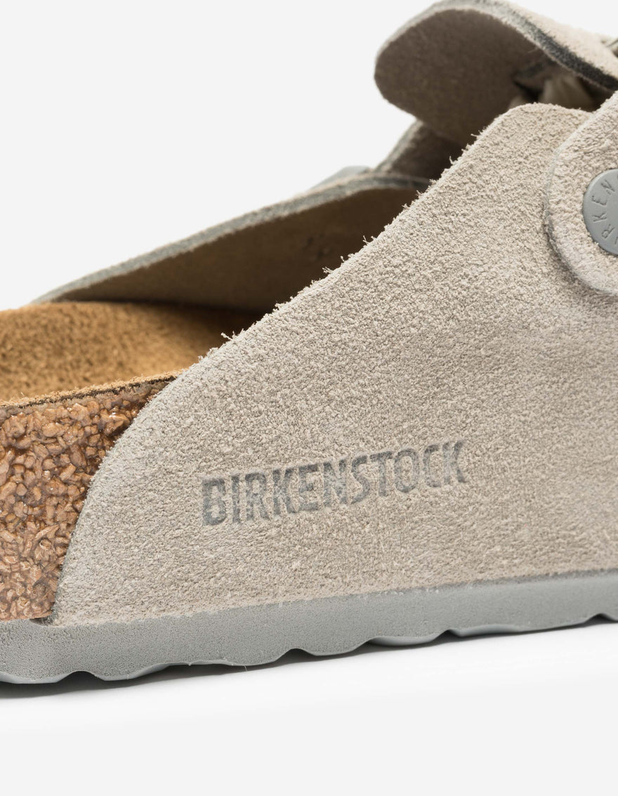 Birkenstock Boston Suede Leather Stone Coin