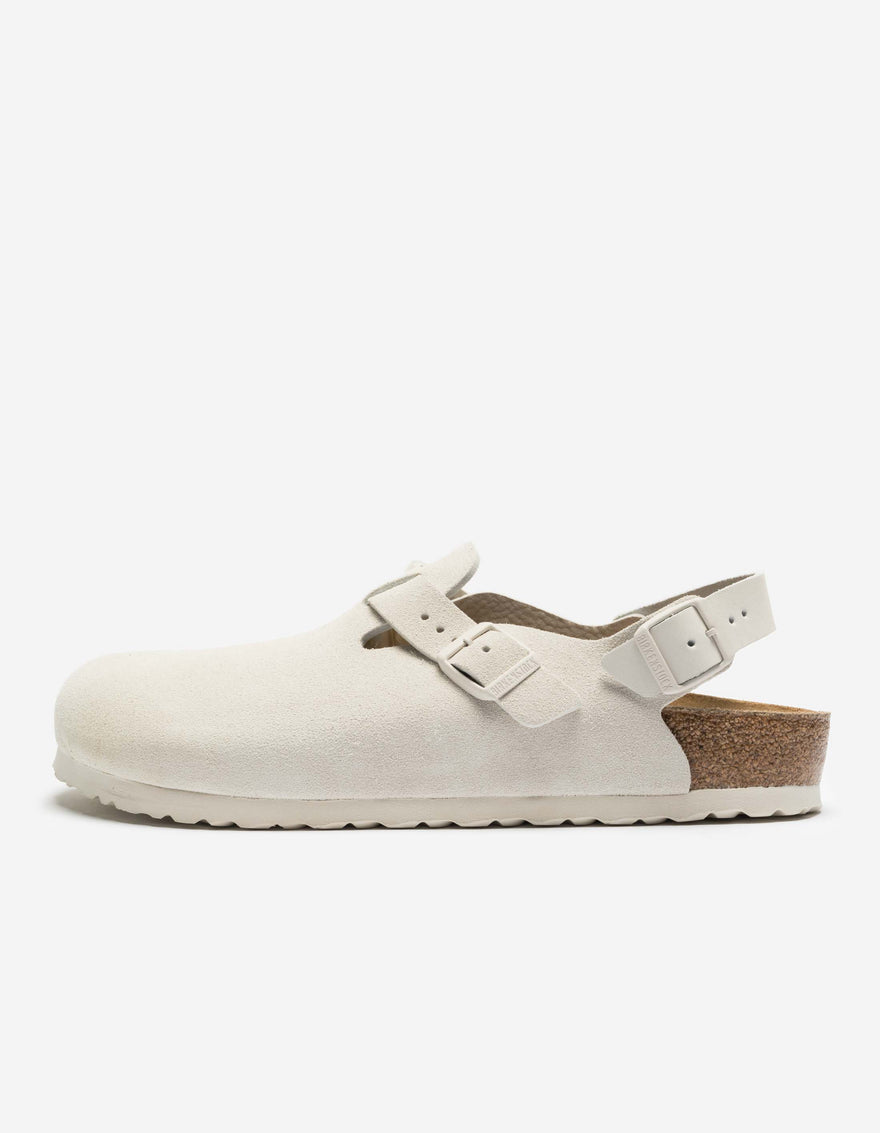 Birkenstock Tokio II Suede Leather Antique White