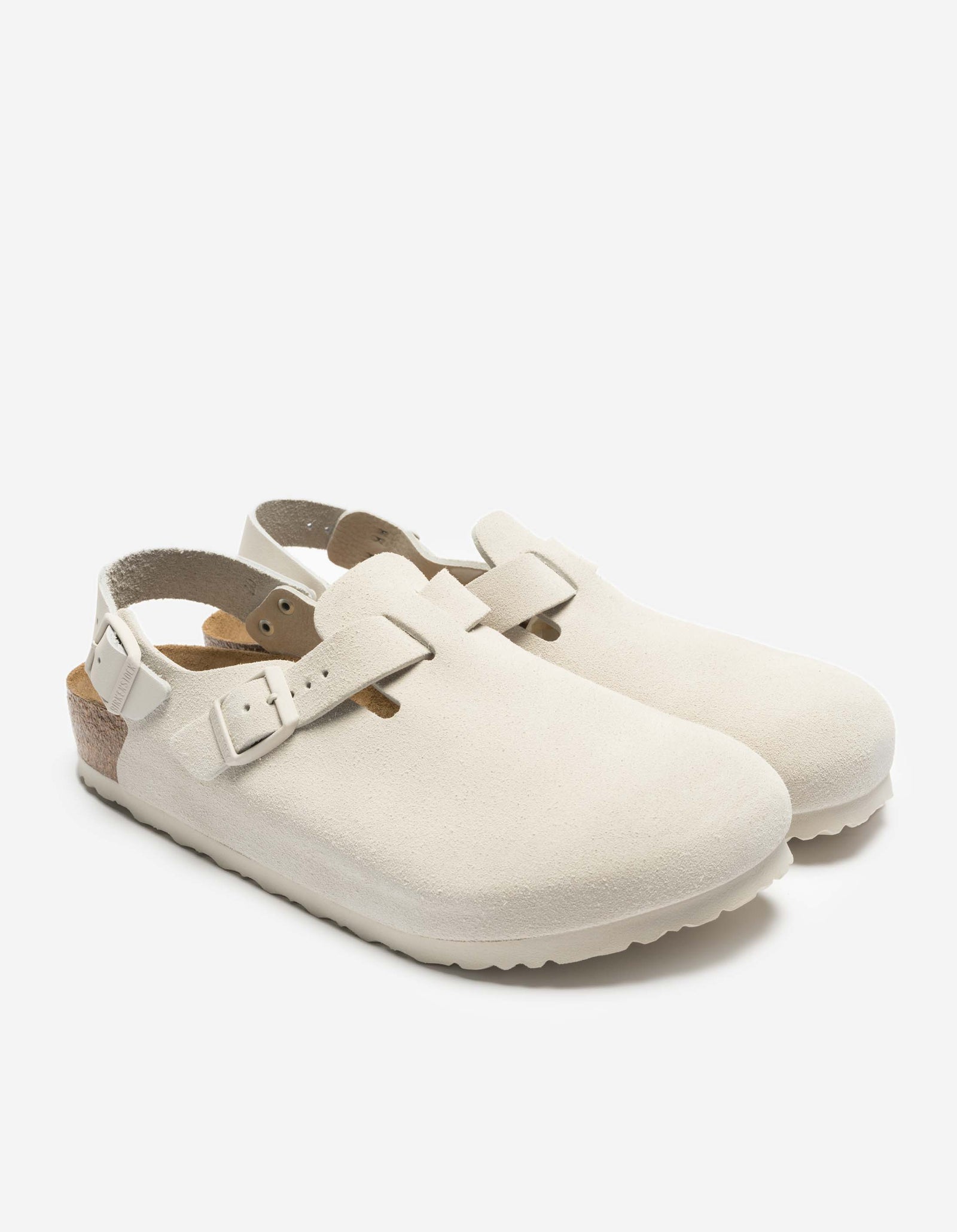 Birkenstock Tokio II Suede Leather Antique White