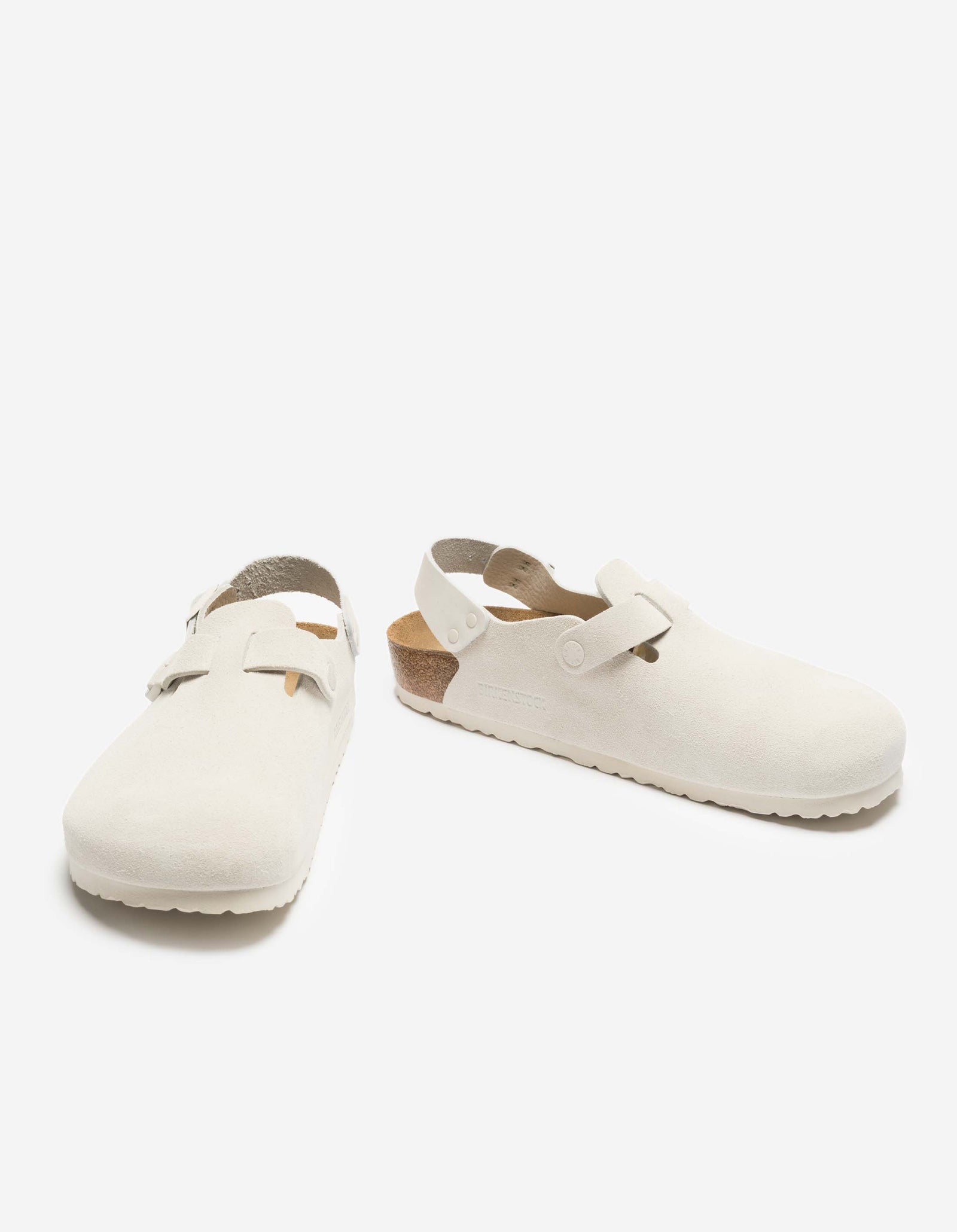 Birkenstock Tokio II Suede Leather Antique White