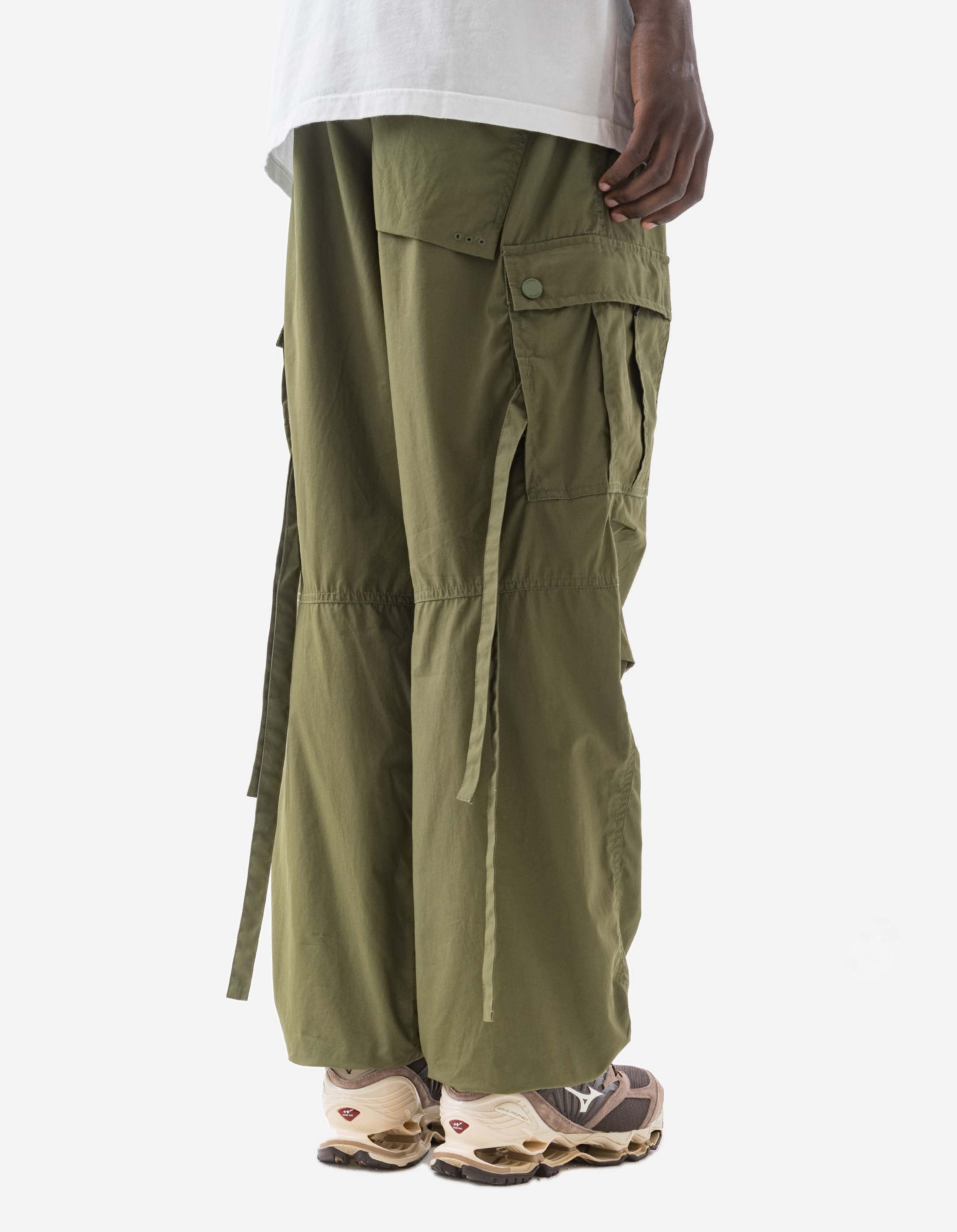 5307 Asym Cargo Track Pants Olive OG 107F