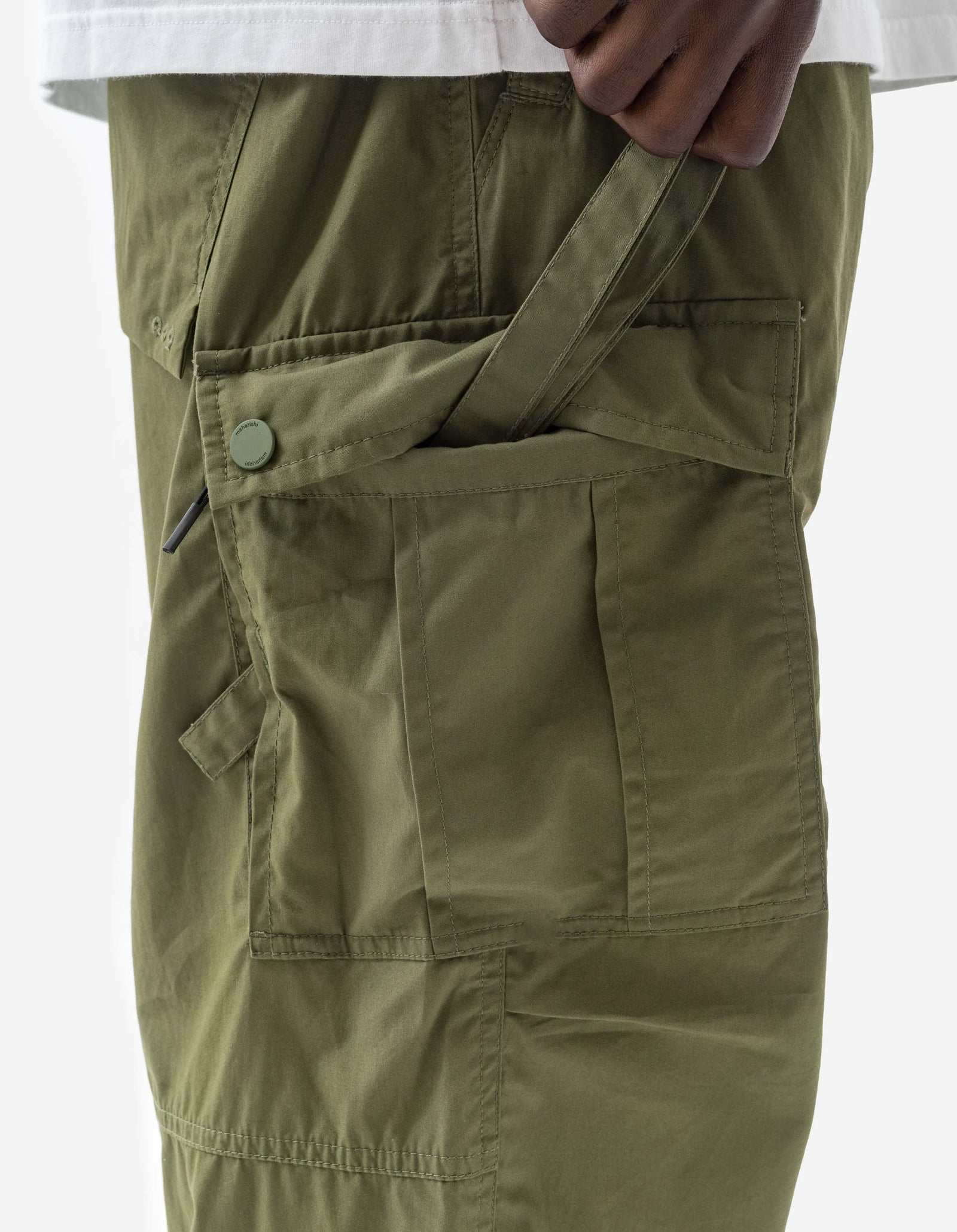 5307 Asym Cargo Track Pants Olive OG-107F