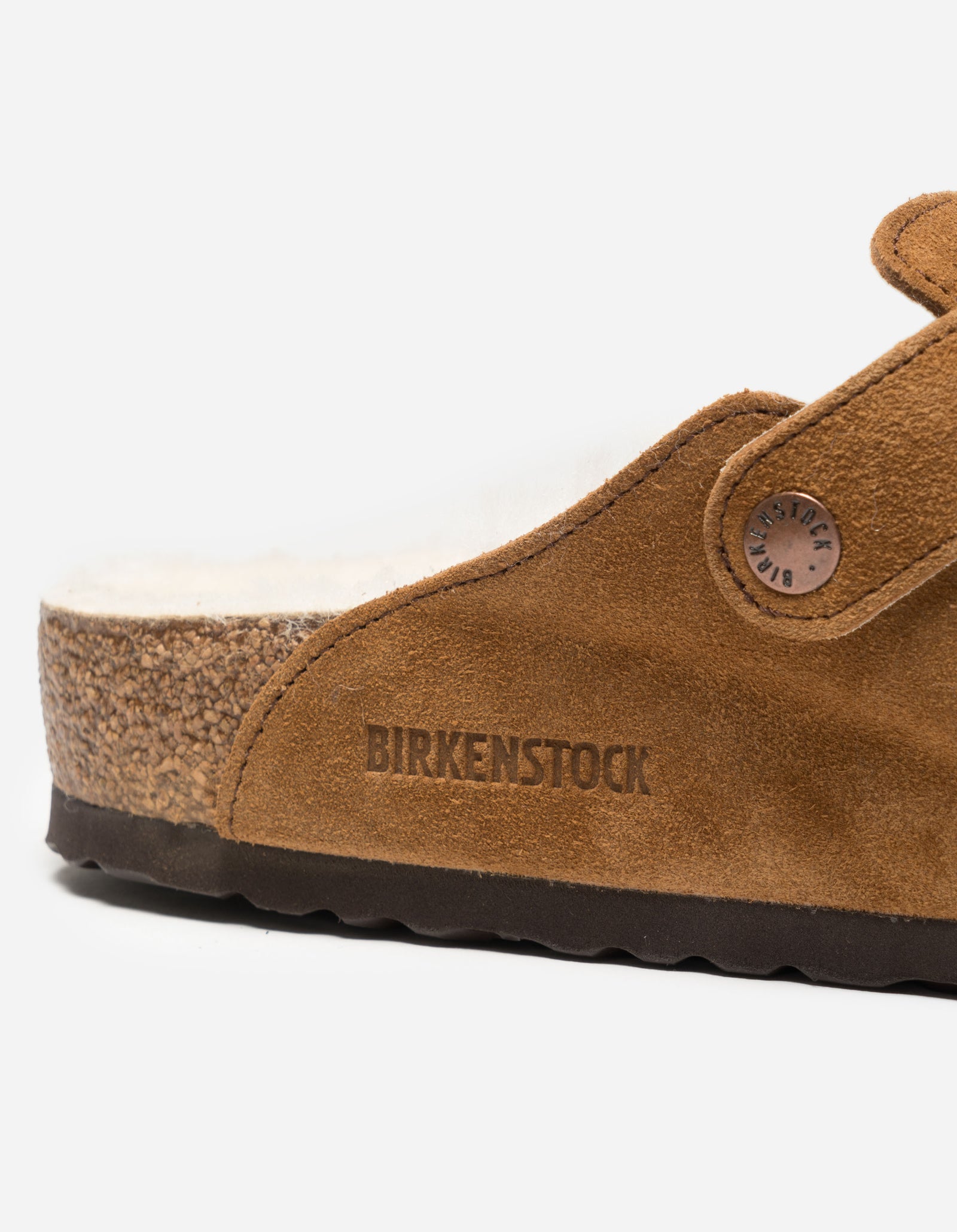 Birkenstock Boston Shearling Suede Leather Mink