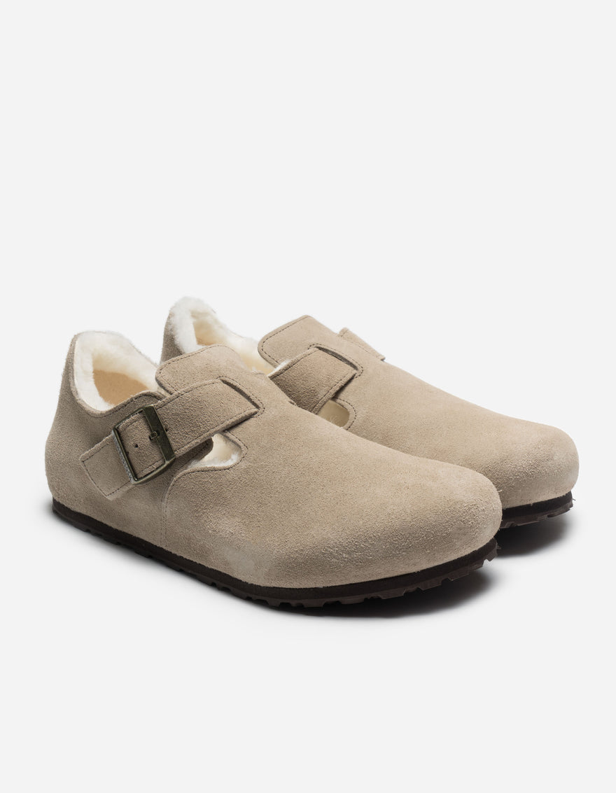 Birkenstock London Shearling Suede Leather