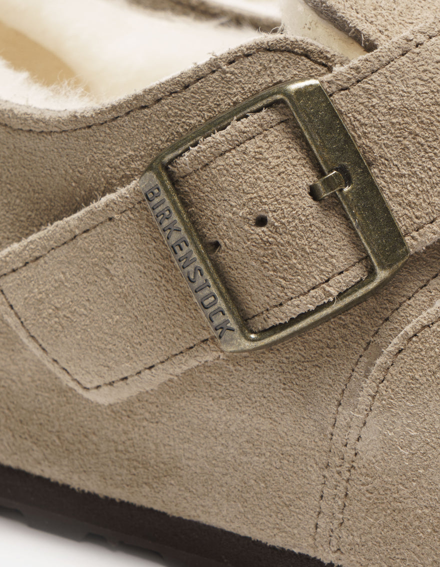 Birkenstock London Shearling Suede Leather