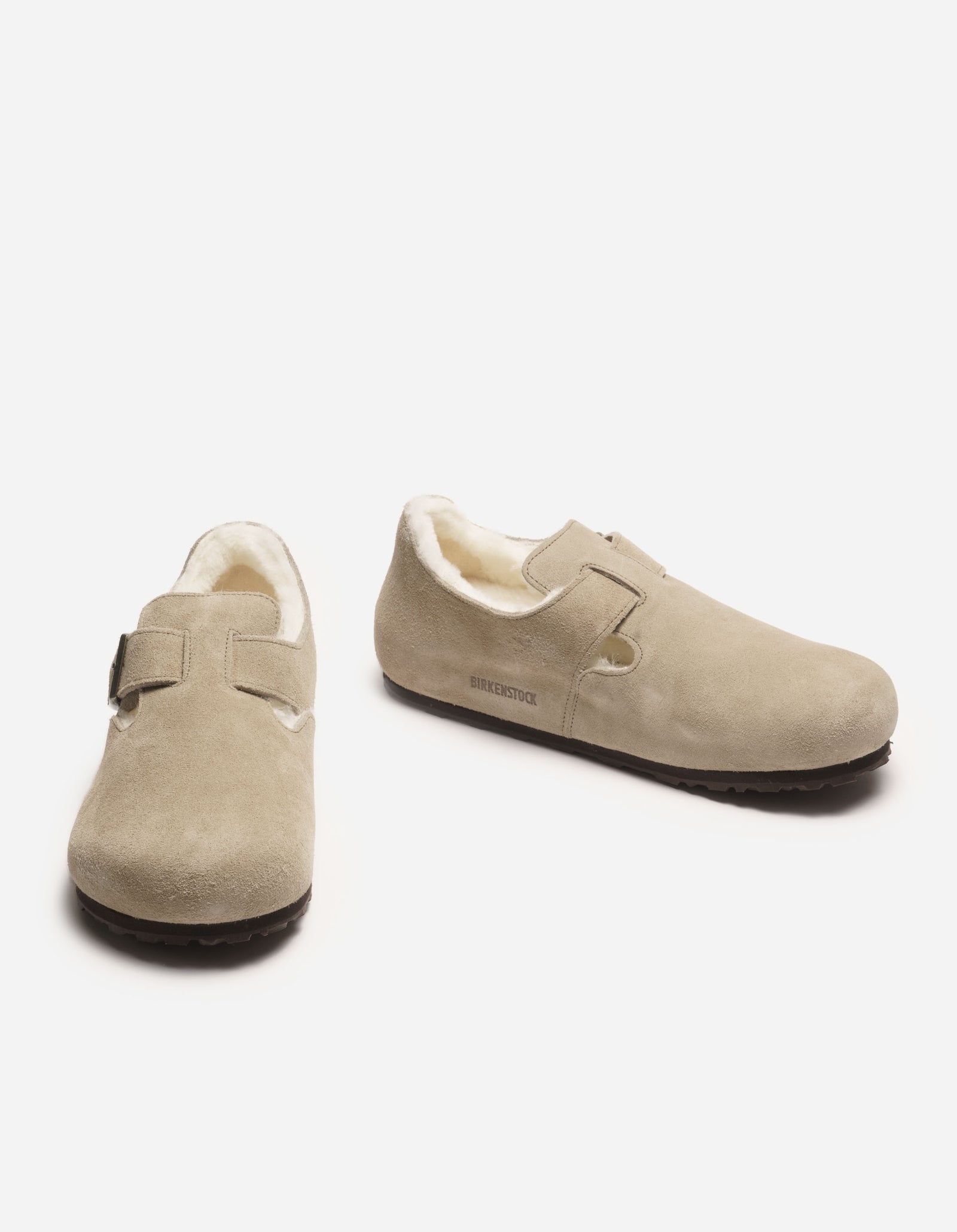 Birkenstock London Shearling Suede Leather