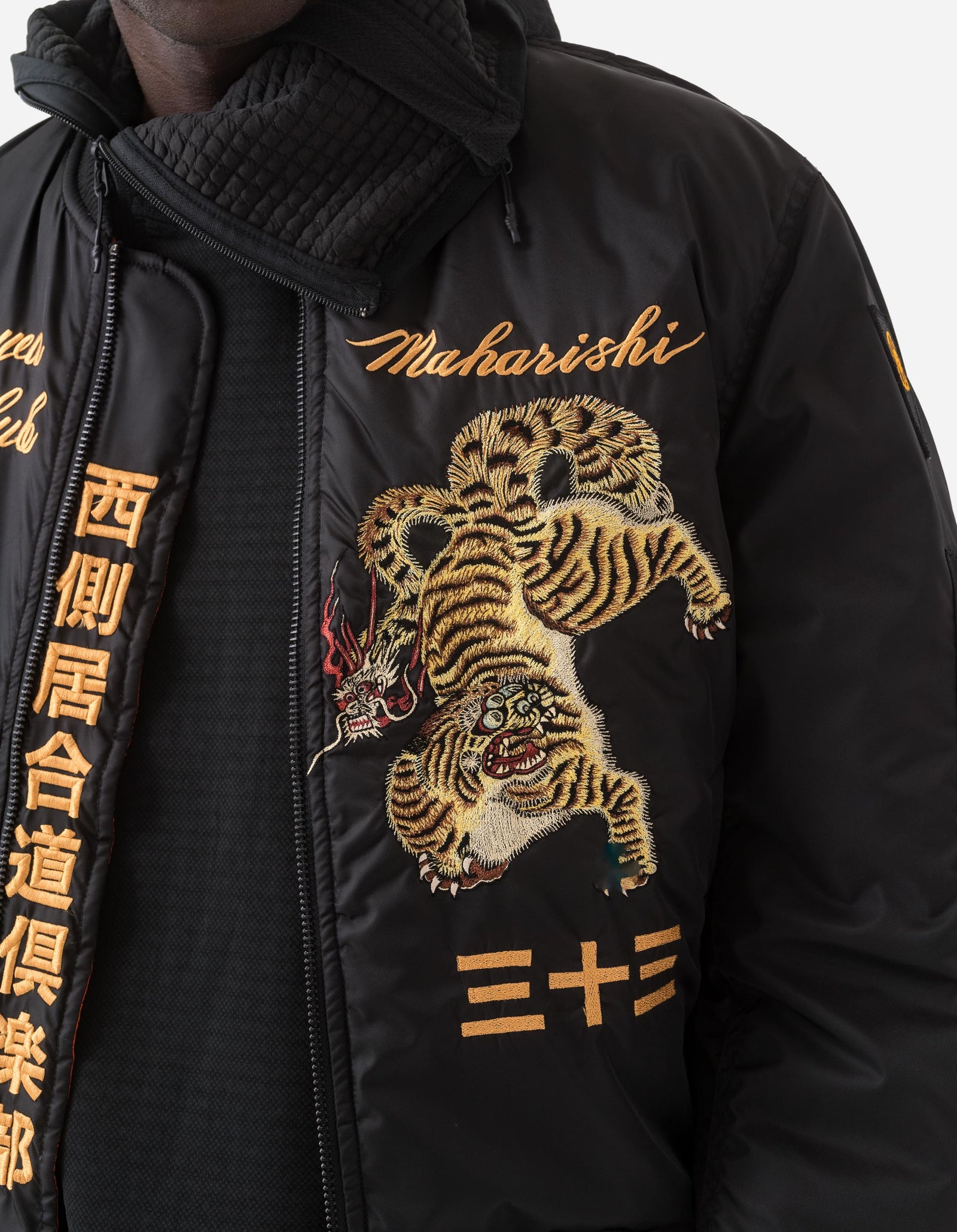 4580 Nekomata Tiger MA1 Jacket Black