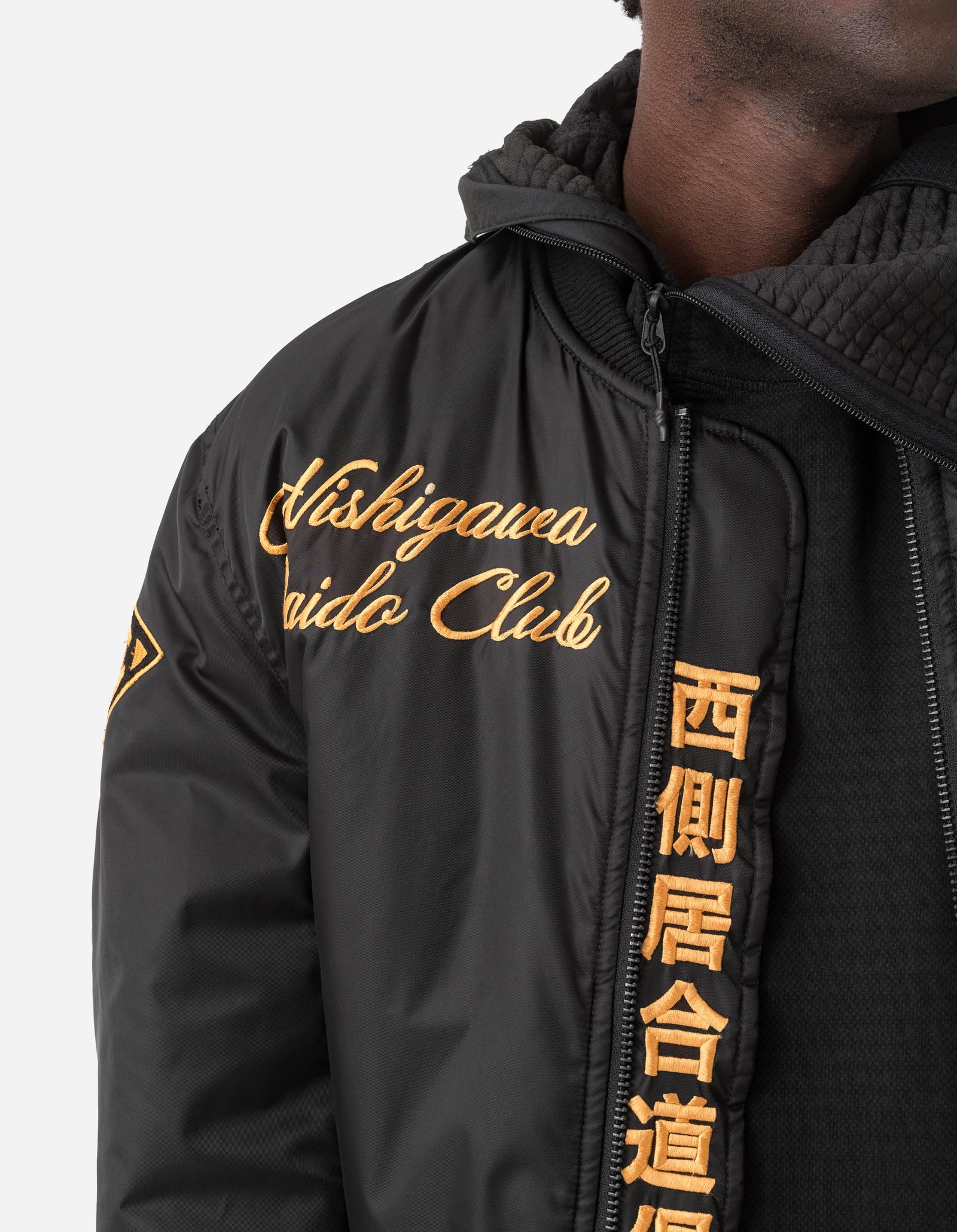 4580 Nekomata Tiger MA1 Jacket Black