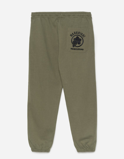 1189 Kamon Embroidered Sweatpants Olive OG-107F