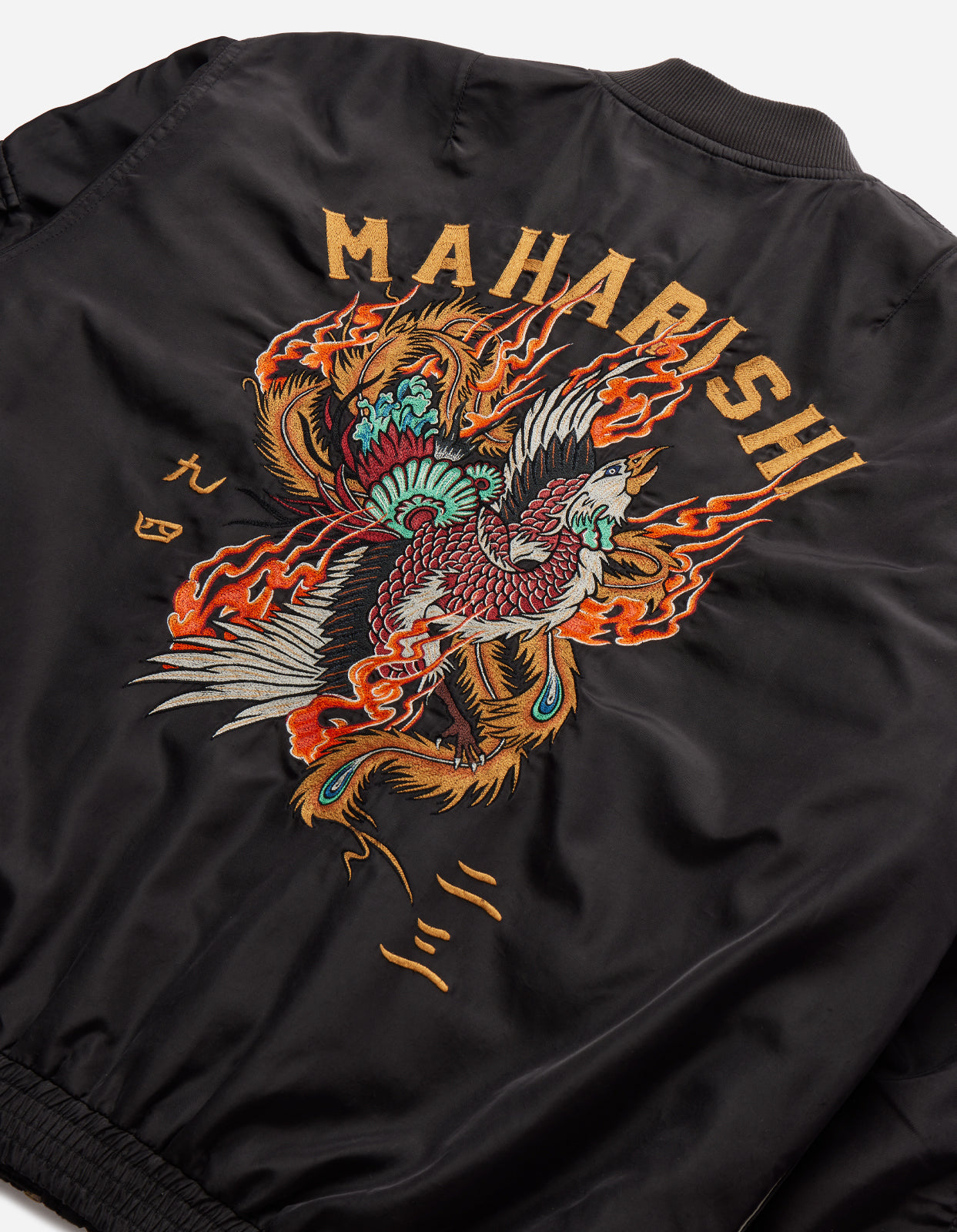 Fire Phoenix MA1 Flight Jacket Black - Maharishi