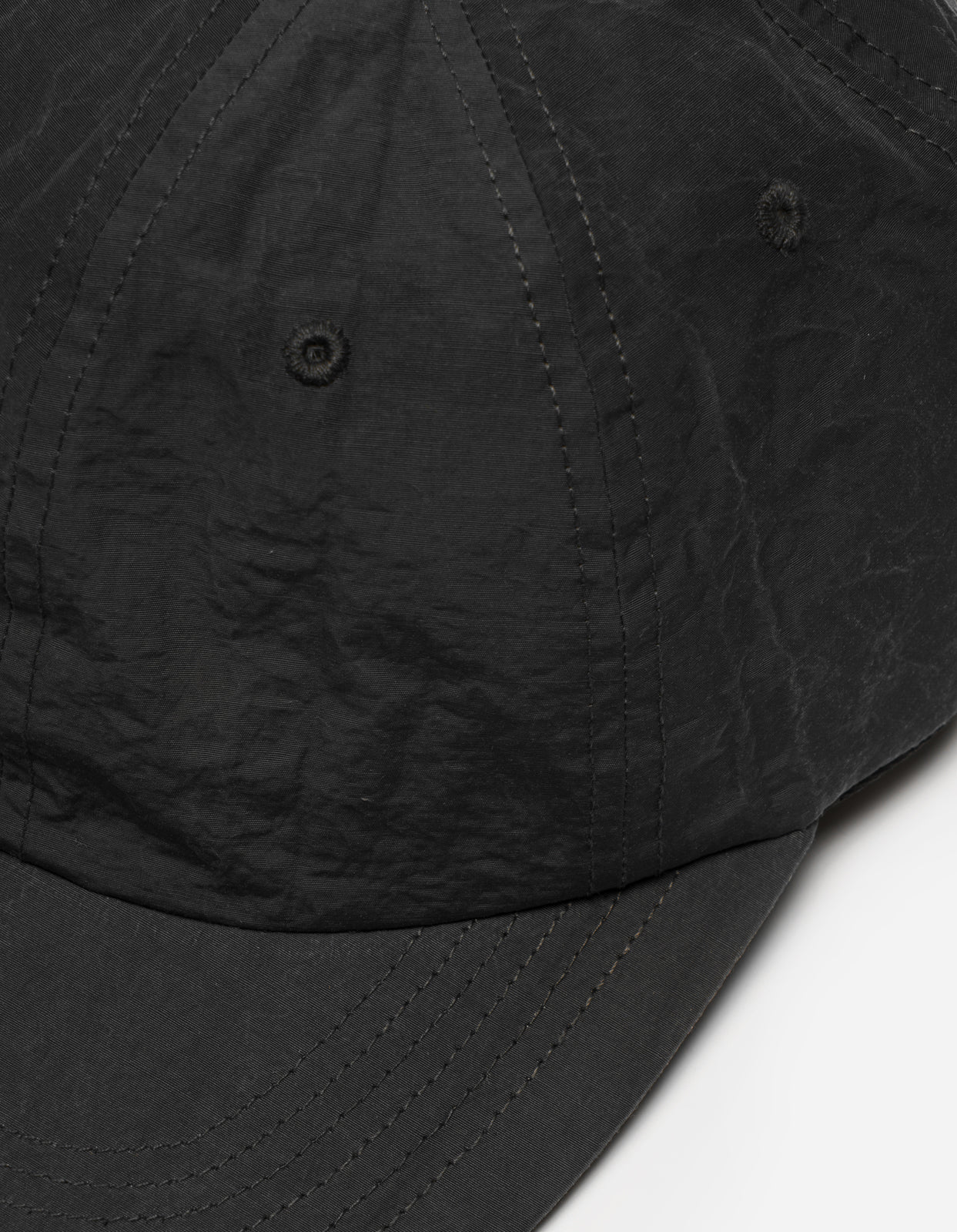 1364 Salt Nylon 6 Panel Cap Black