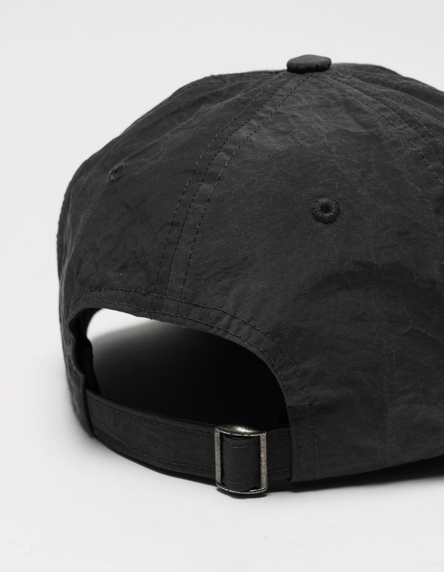 1364 Salt Nylon 6 Panel Cap Black