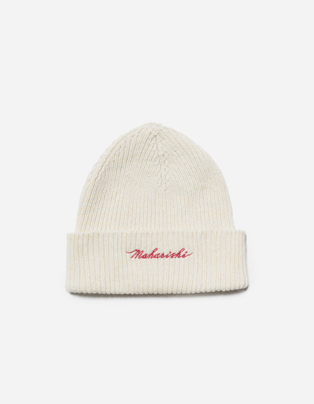 1368 Maharishi Embroidered Beanie Ecru