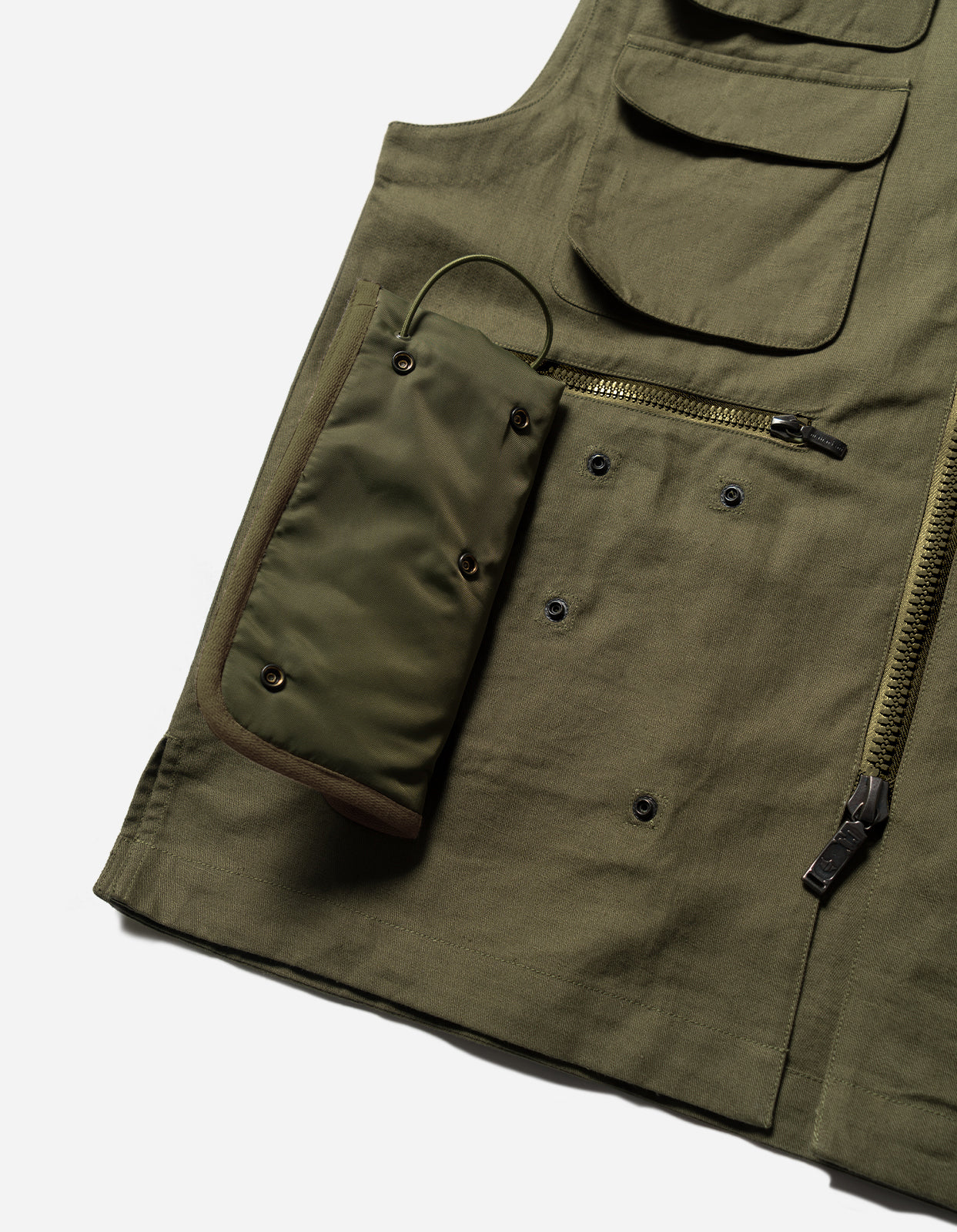 5201 Hemp Utility Vest Olive OG-107F