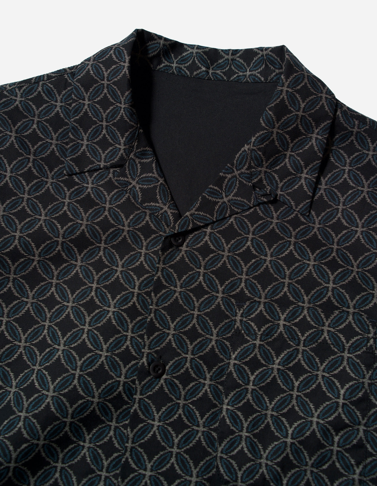 5205 Wagara Camp Collar Shirt Black