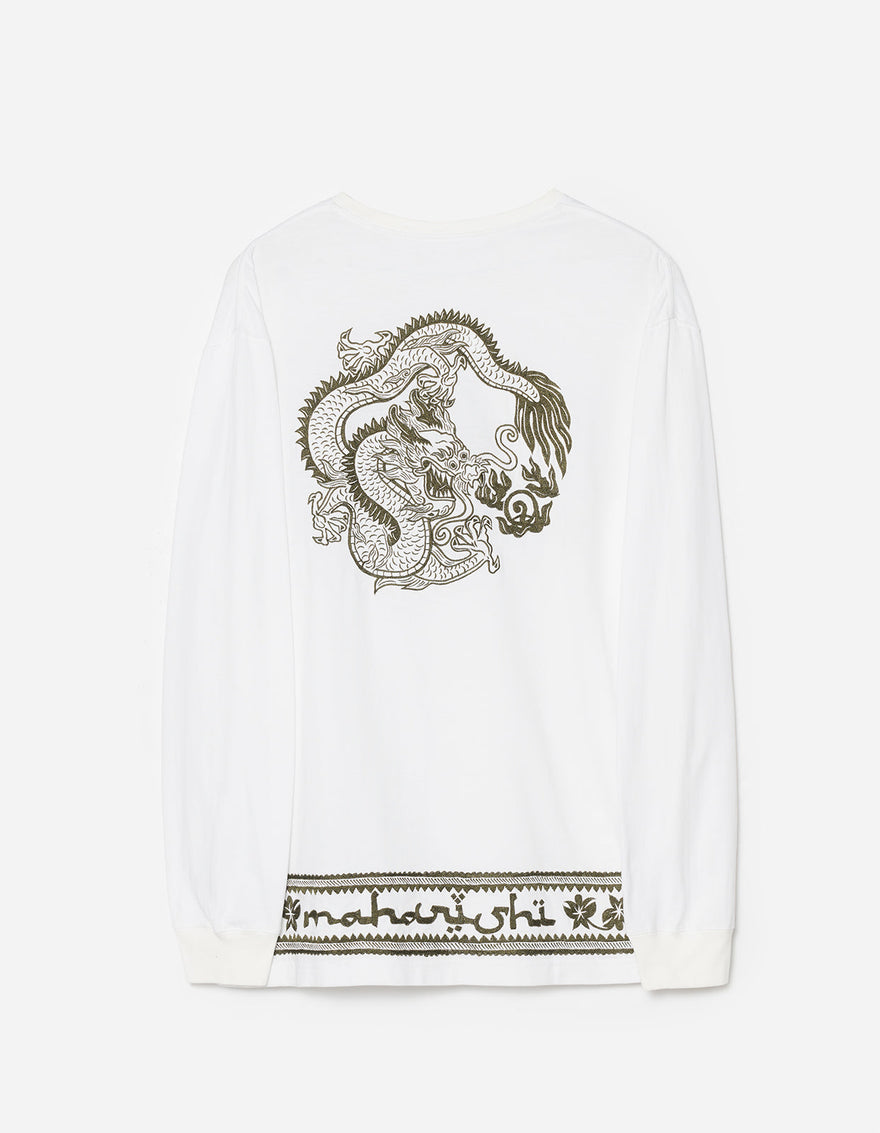 5243 Thar Dragon L/S T-Shirt White
