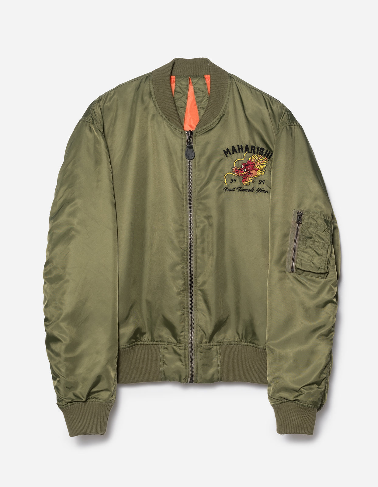 5247 Tour Dragon Map MA1 Jacket Olive OG-107F