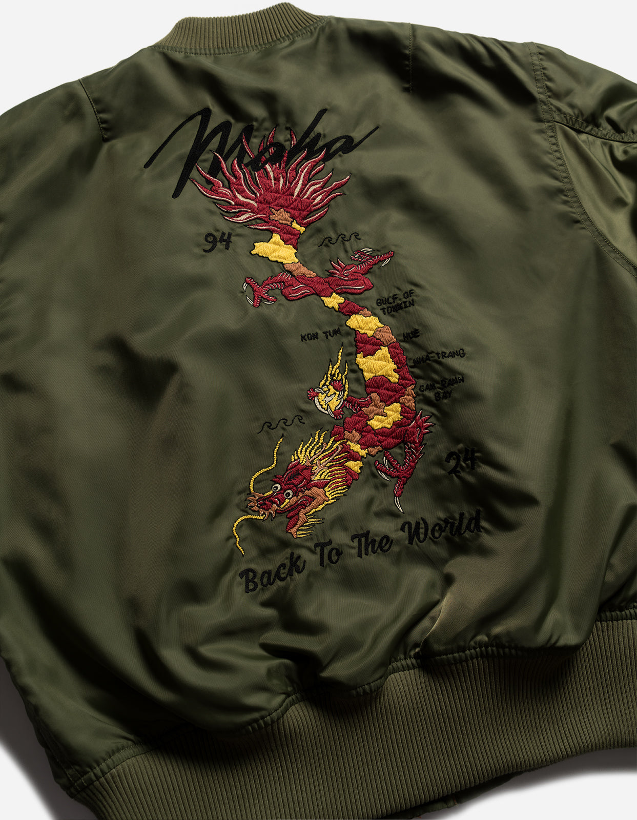 5247 Tour Dragon Map MA1 Jacket Olive OG-107F