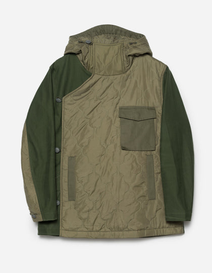 5267 Upcycled M59 Asym Cargo Parka Olive