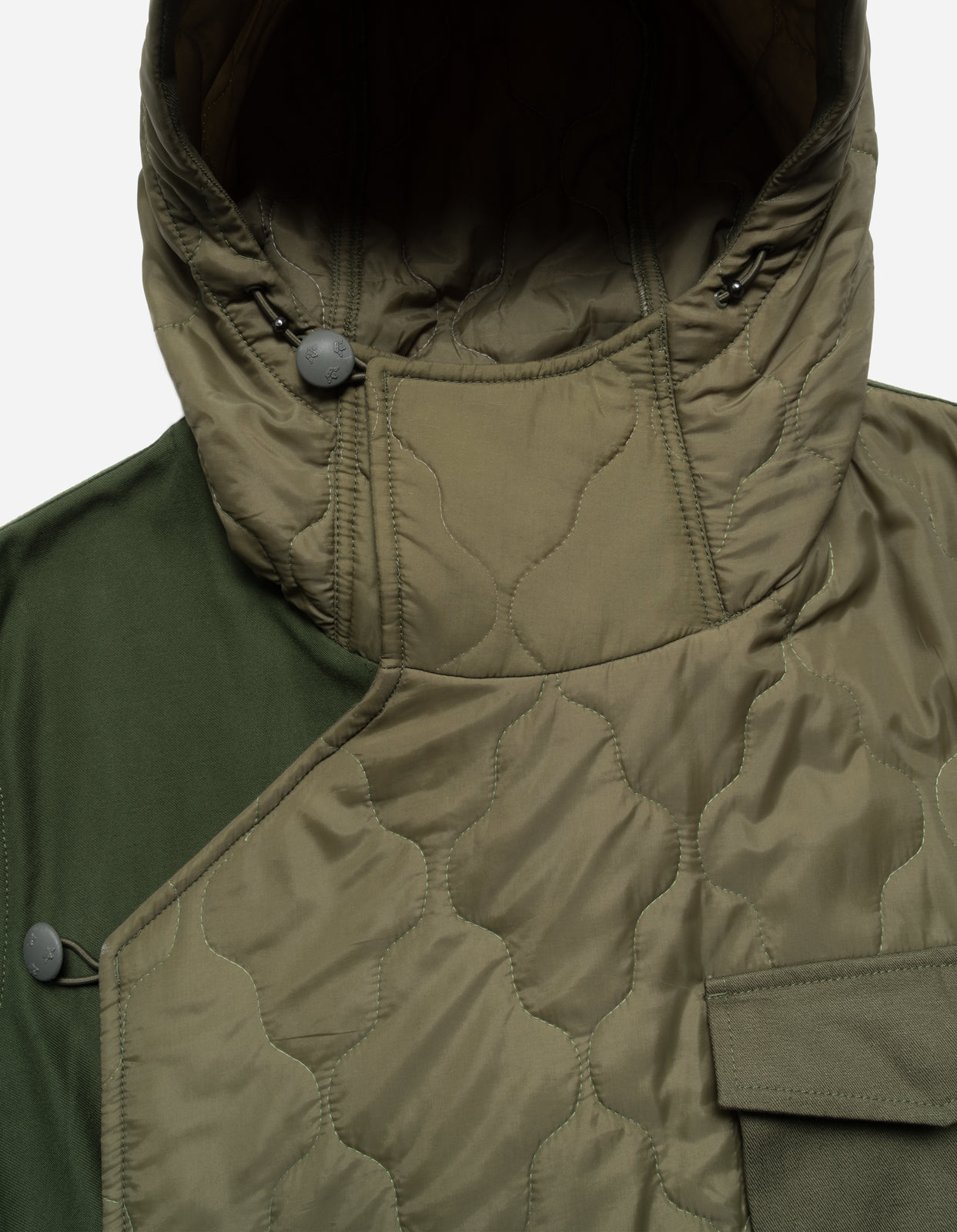 5267 Upcycled M59 Asym Cargo Parka Olive