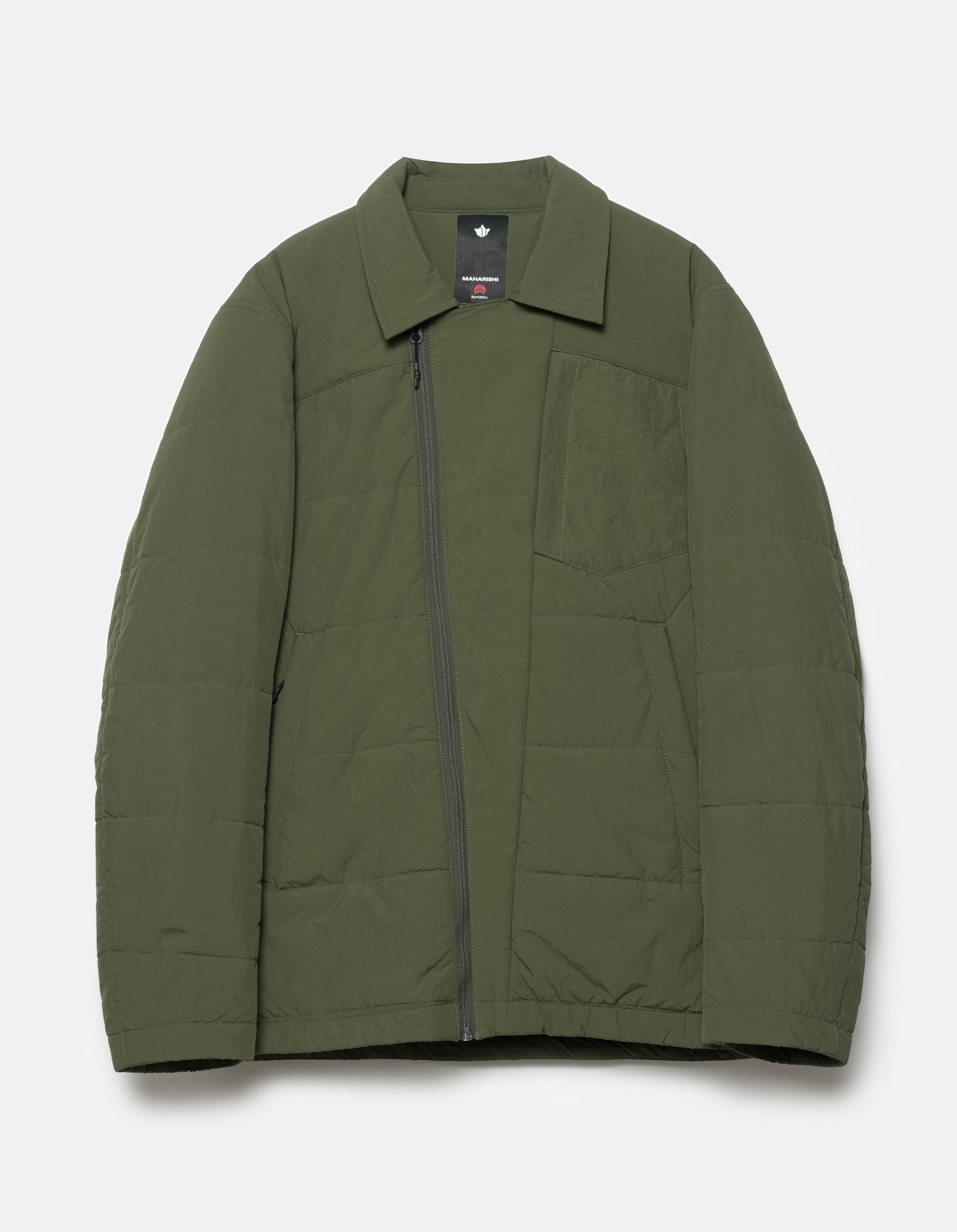 5279 Veg Dyed Padded Overshirt Olive