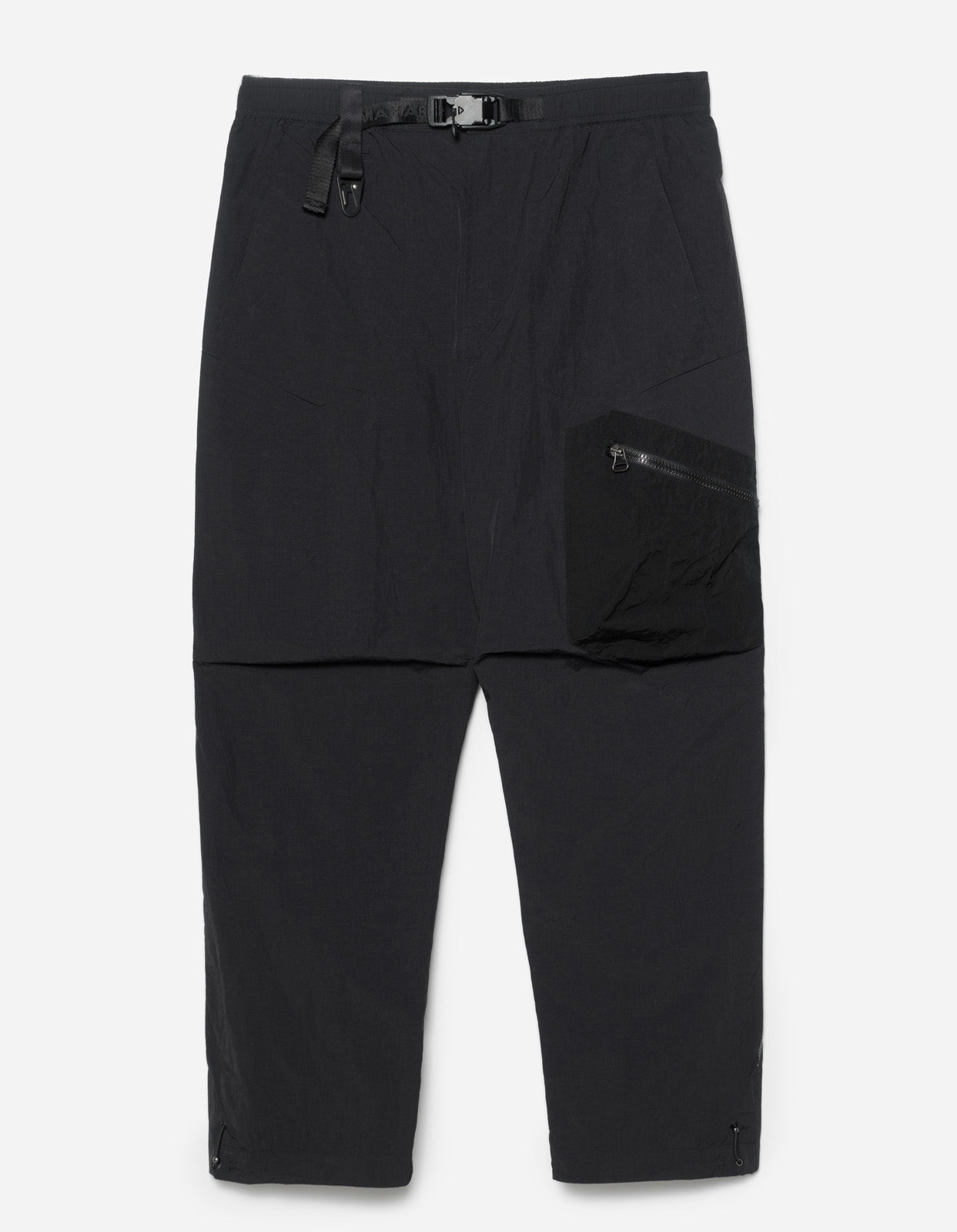 5282 Veg Dyed Asym Cargo Track Pants Black