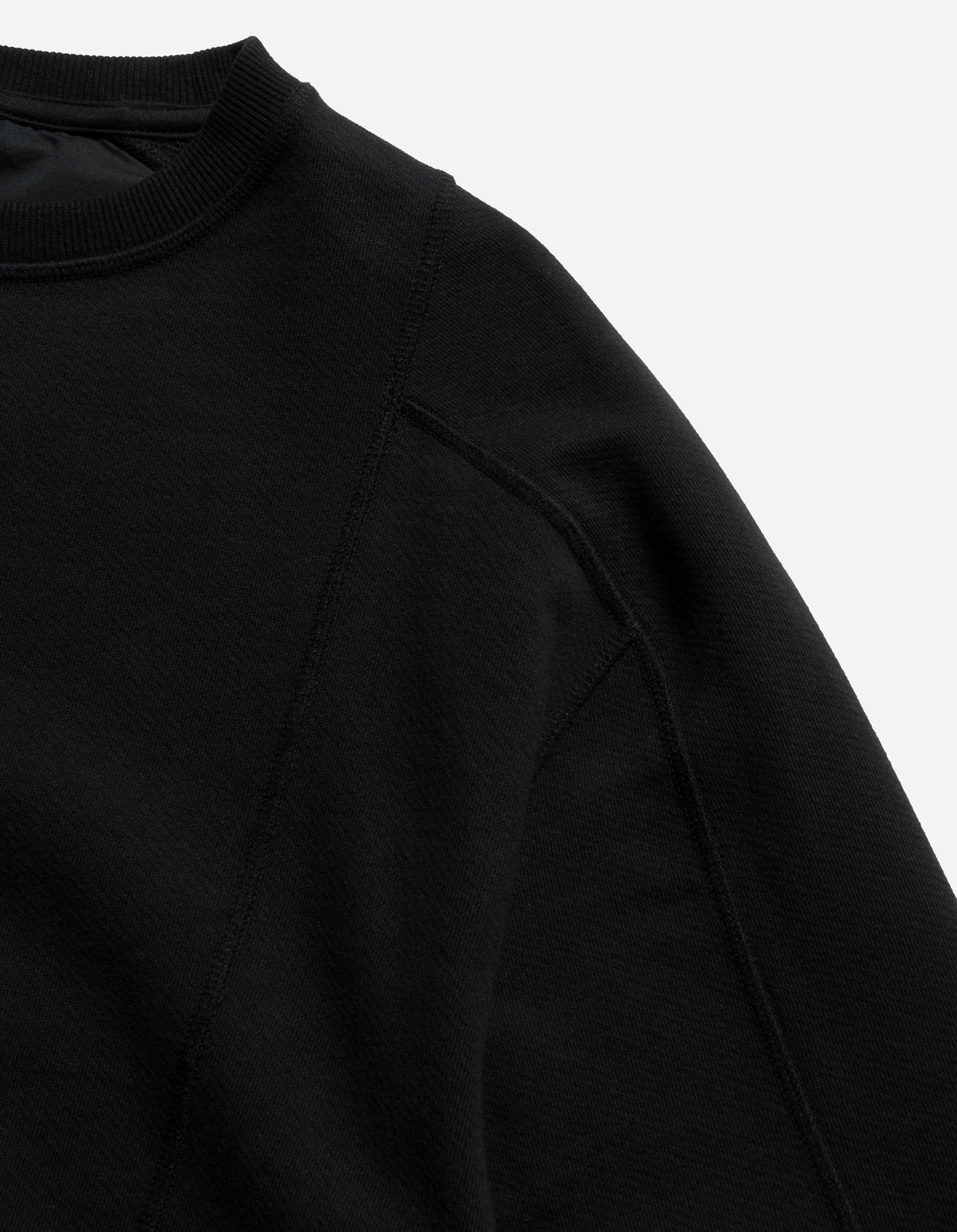 5285 Articulated Tech Cargo Crew Sweat Black