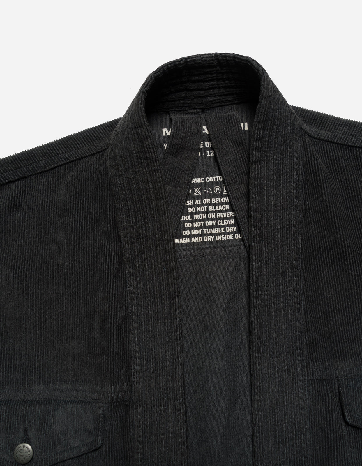 5289 Hemp Cord Trucker Kimono Black