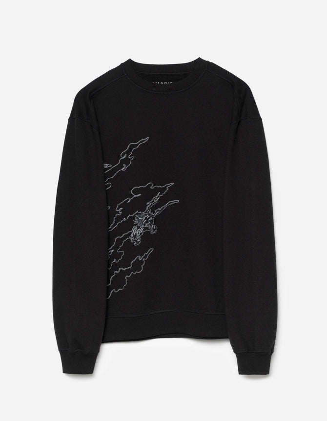 5338 DPM: Bonsai Sparse Crew Sweat Black