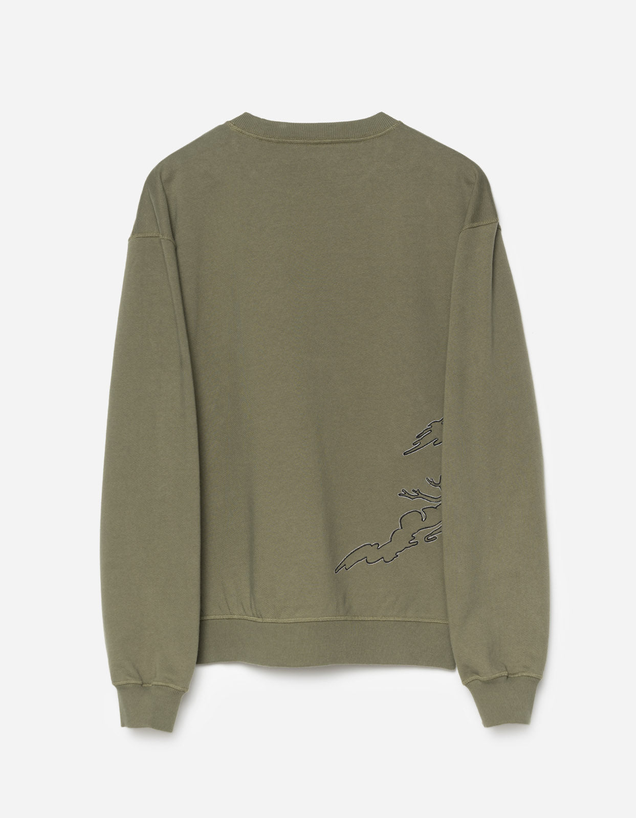 5338 DPM: Bonsai Sparse Crew Sweat Olive OG-107F