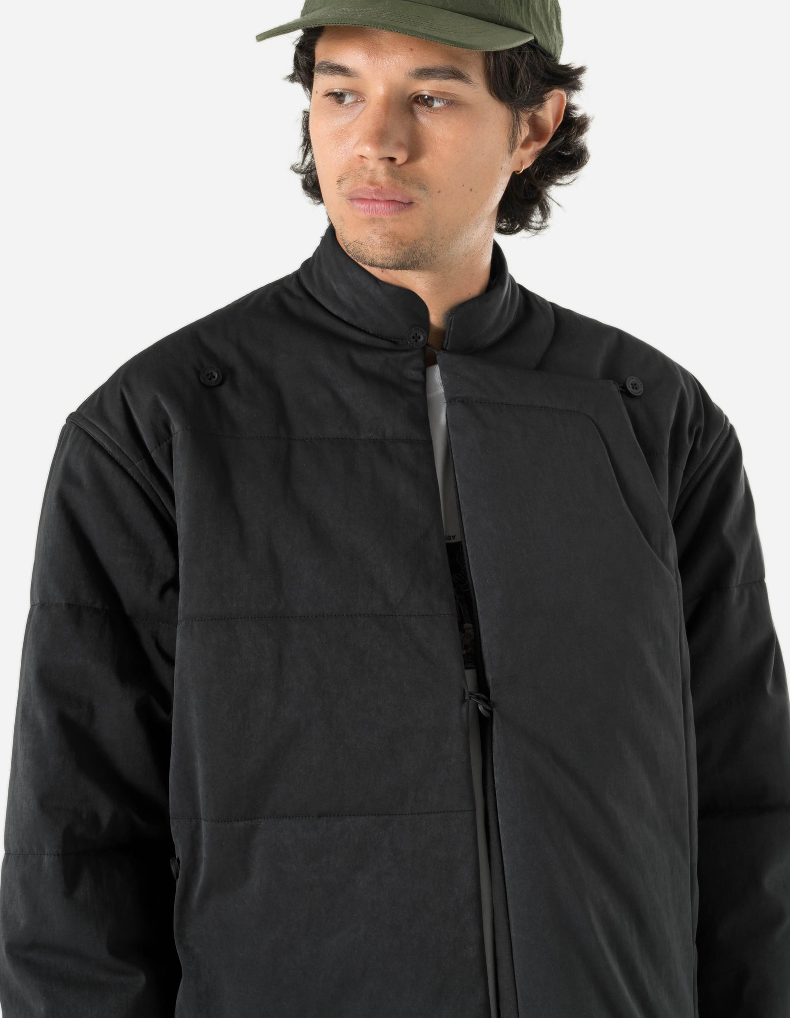 5259 Padded Monk Overshirt Black