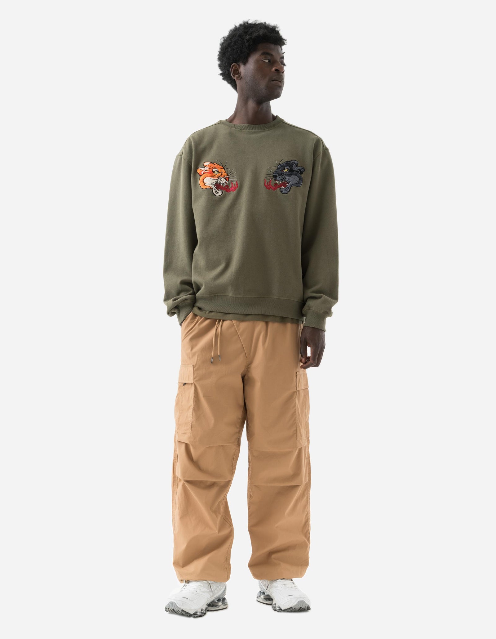 5311 Duality Panther Crew Sweat Olive OG-107F