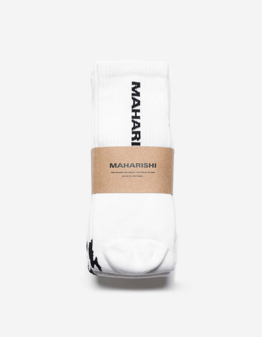 1403 Bonsai Dragon Tabi Sports Socks · 3 Pack White/White/White