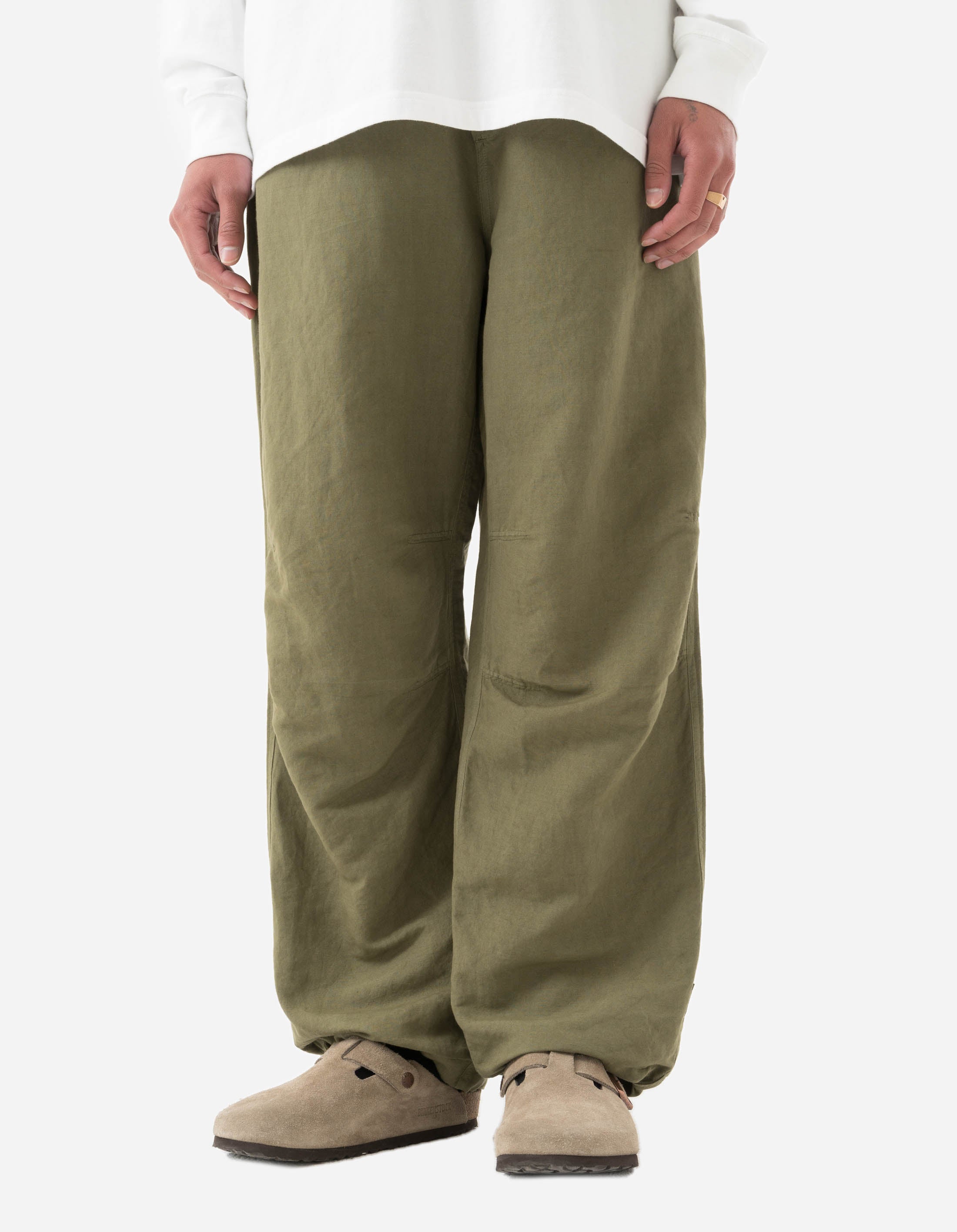 Olive green track pants online