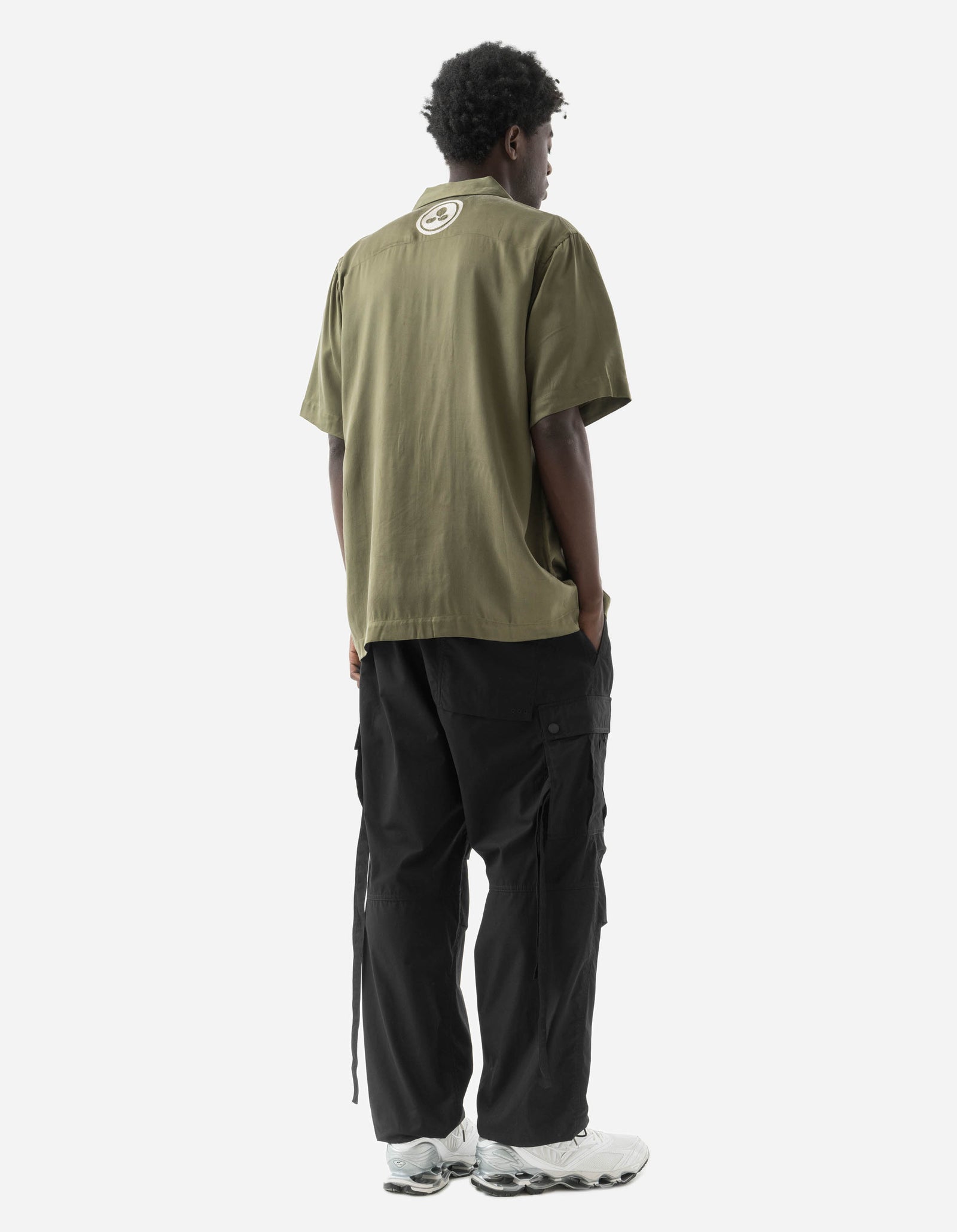 5307 Asym Cargo Track Pants Black