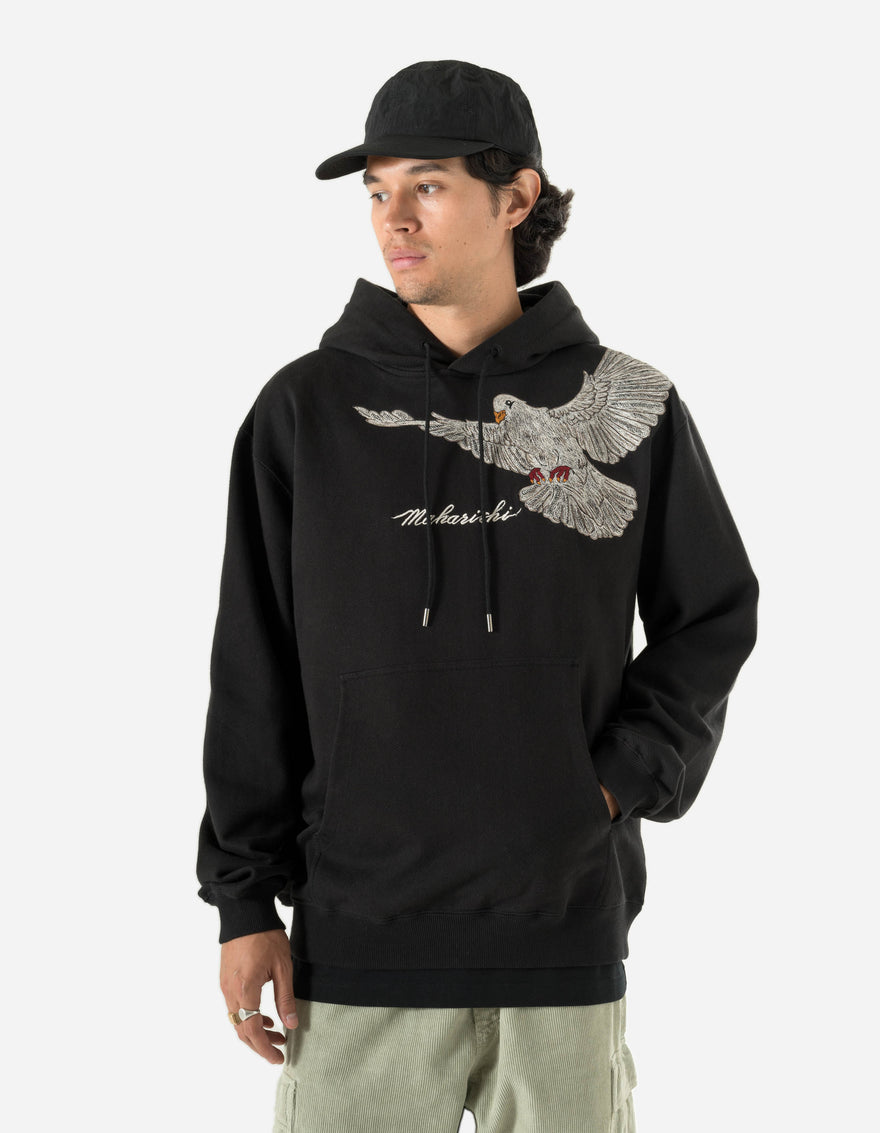 5321 Peace Dove Hooded Sweat Black