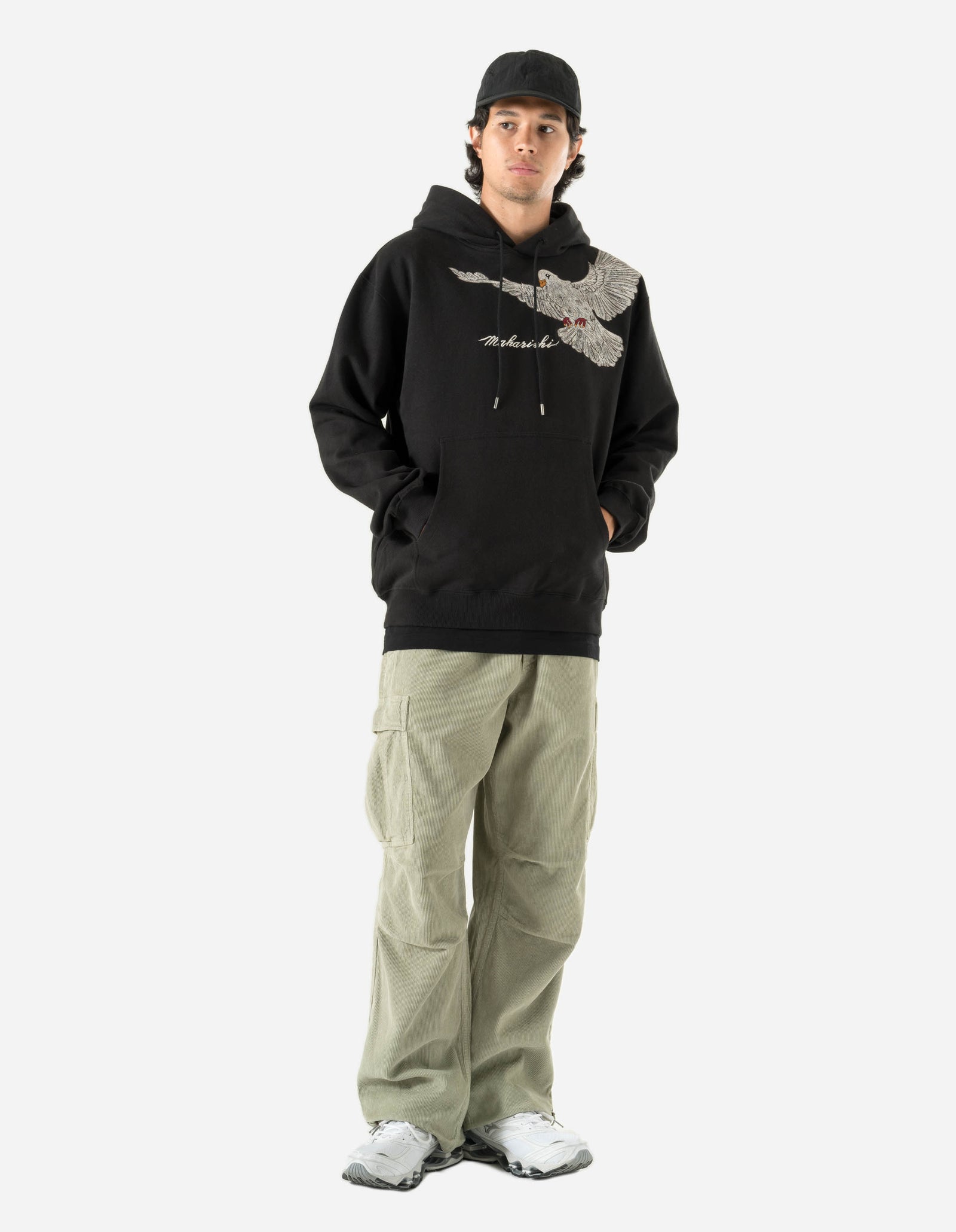 5321 Peace Dove Hooded Sweat Black